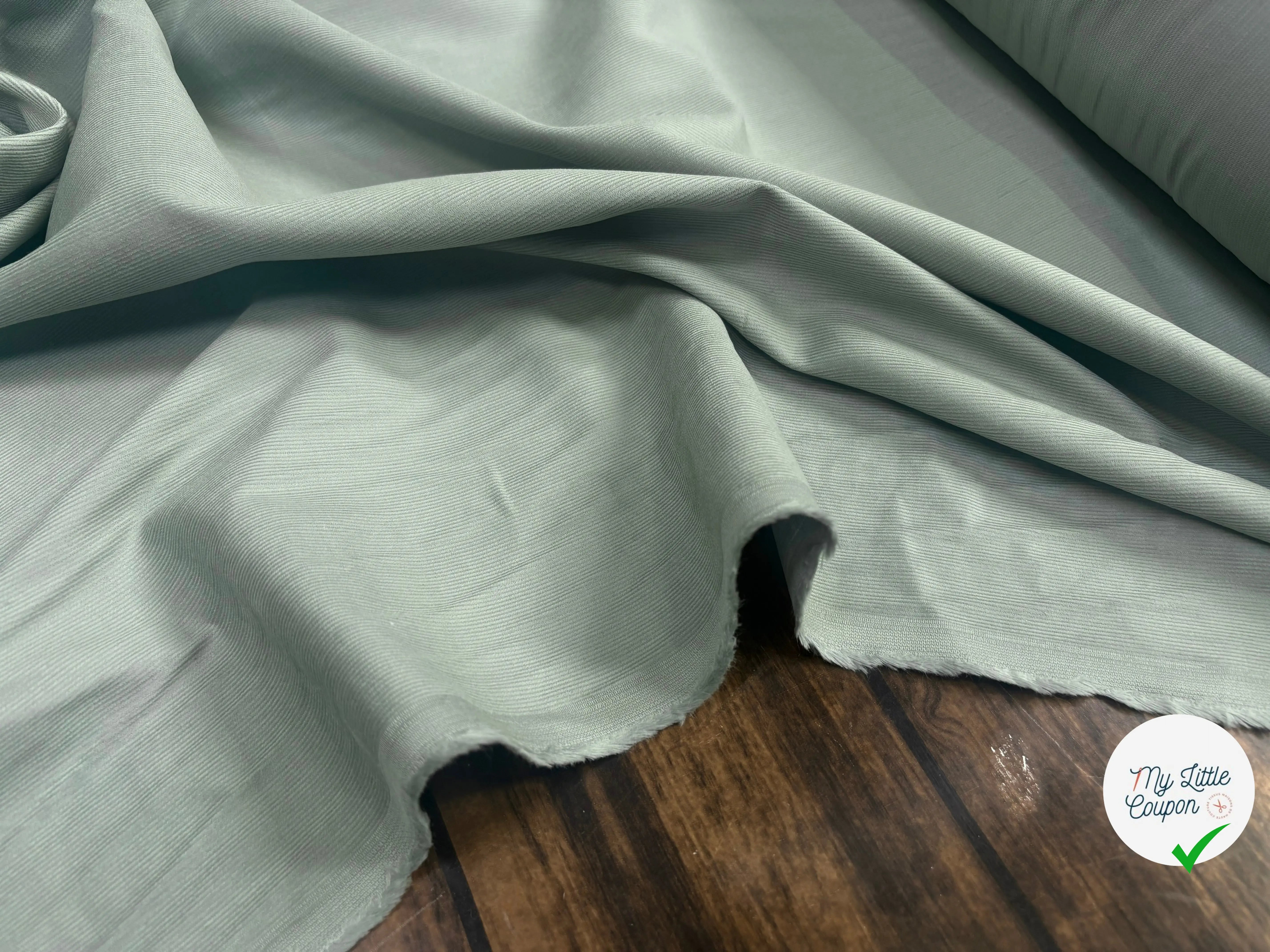 VELOURS 1000 RAIES UNI VERT DE GRIS 145 - My Little Coupon