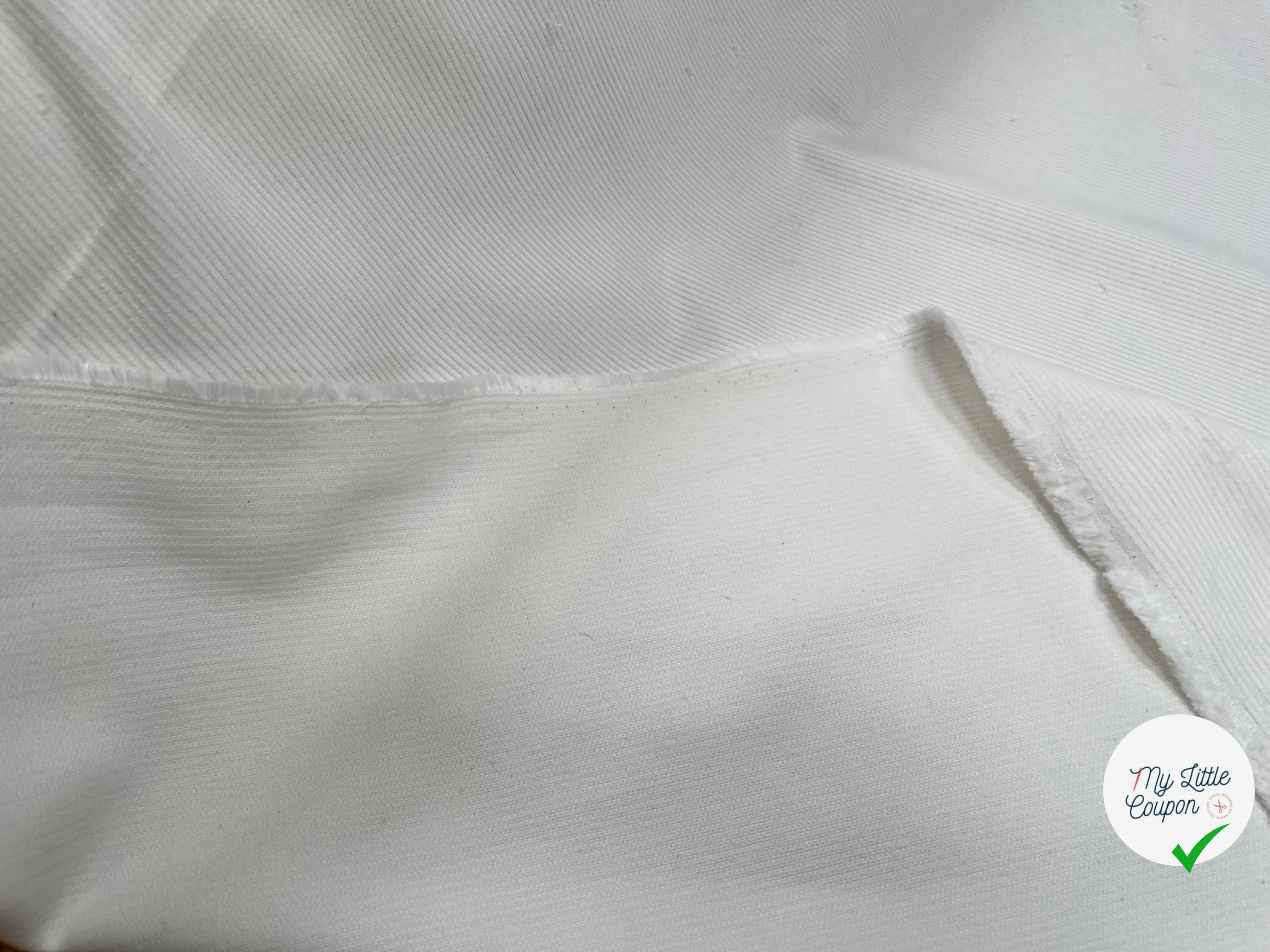 VELOURS 500 RAIES COTELLÉ BLANC - My Little Coupon