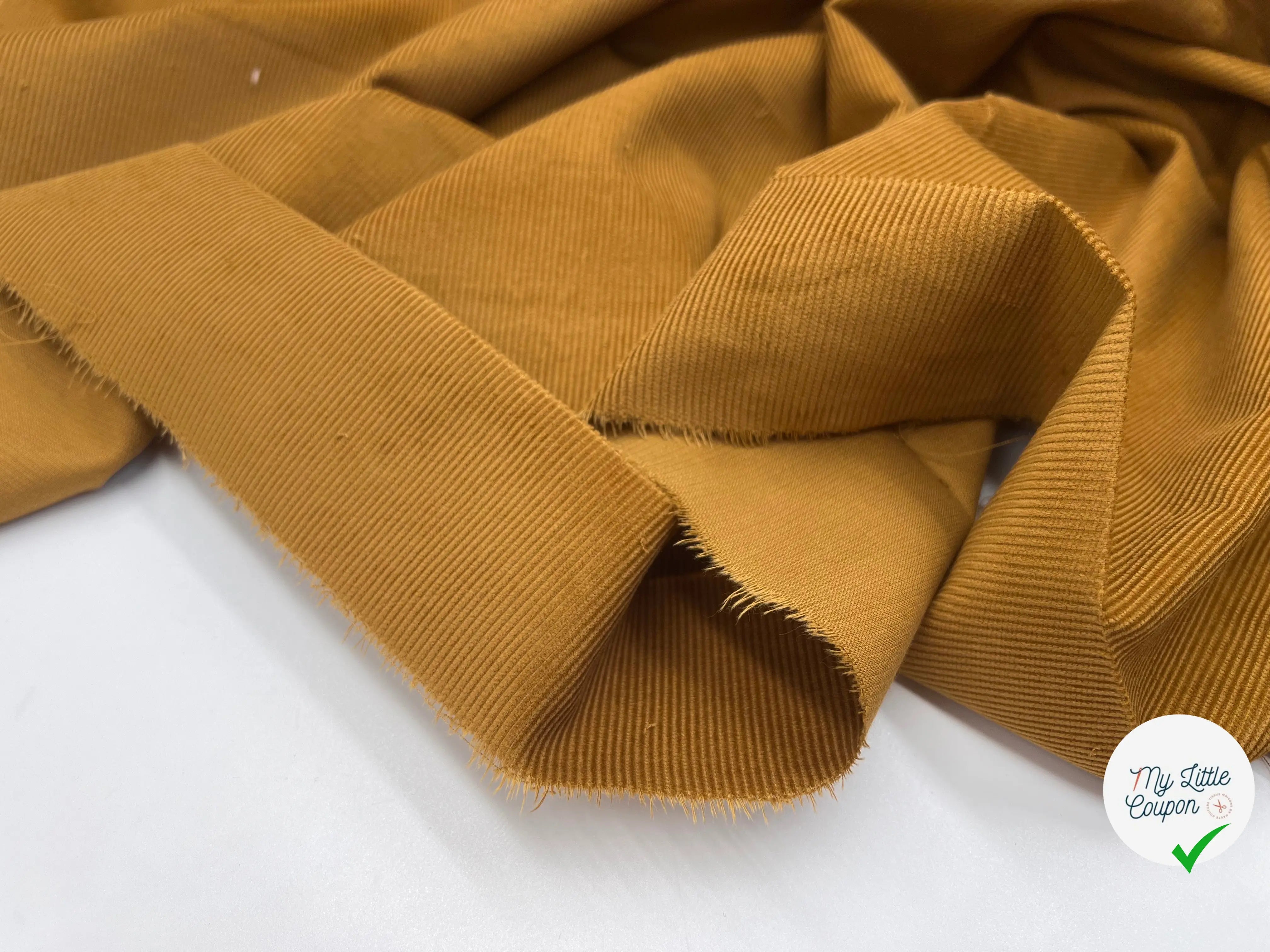 VELOURS 500 RAIES PAIN D'ÉPICE - My Little Coupon - tissu - coudre