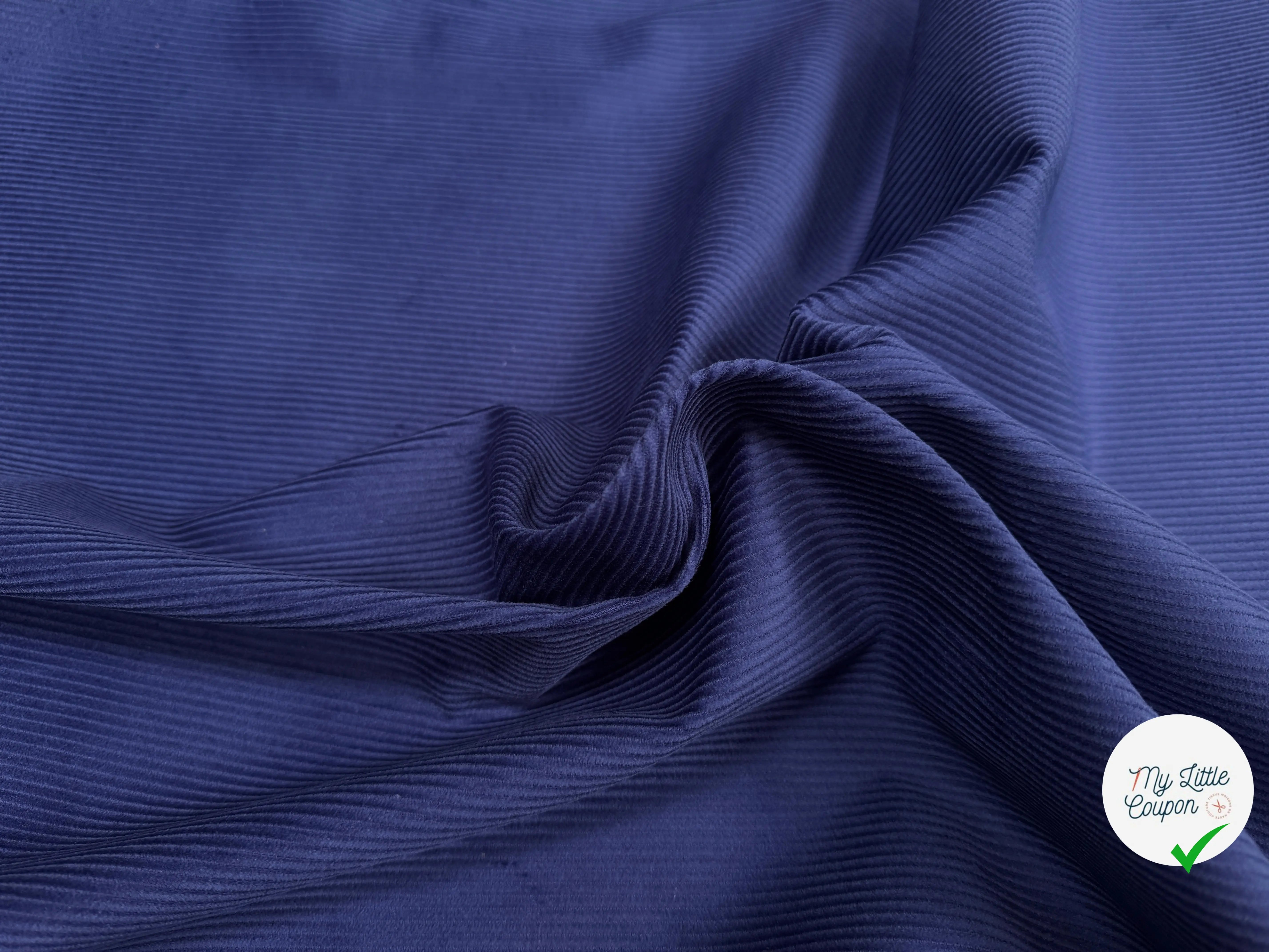 VELOURS 500 RAIES UNI BLEU FONCÉ 150 - My Little Coupon