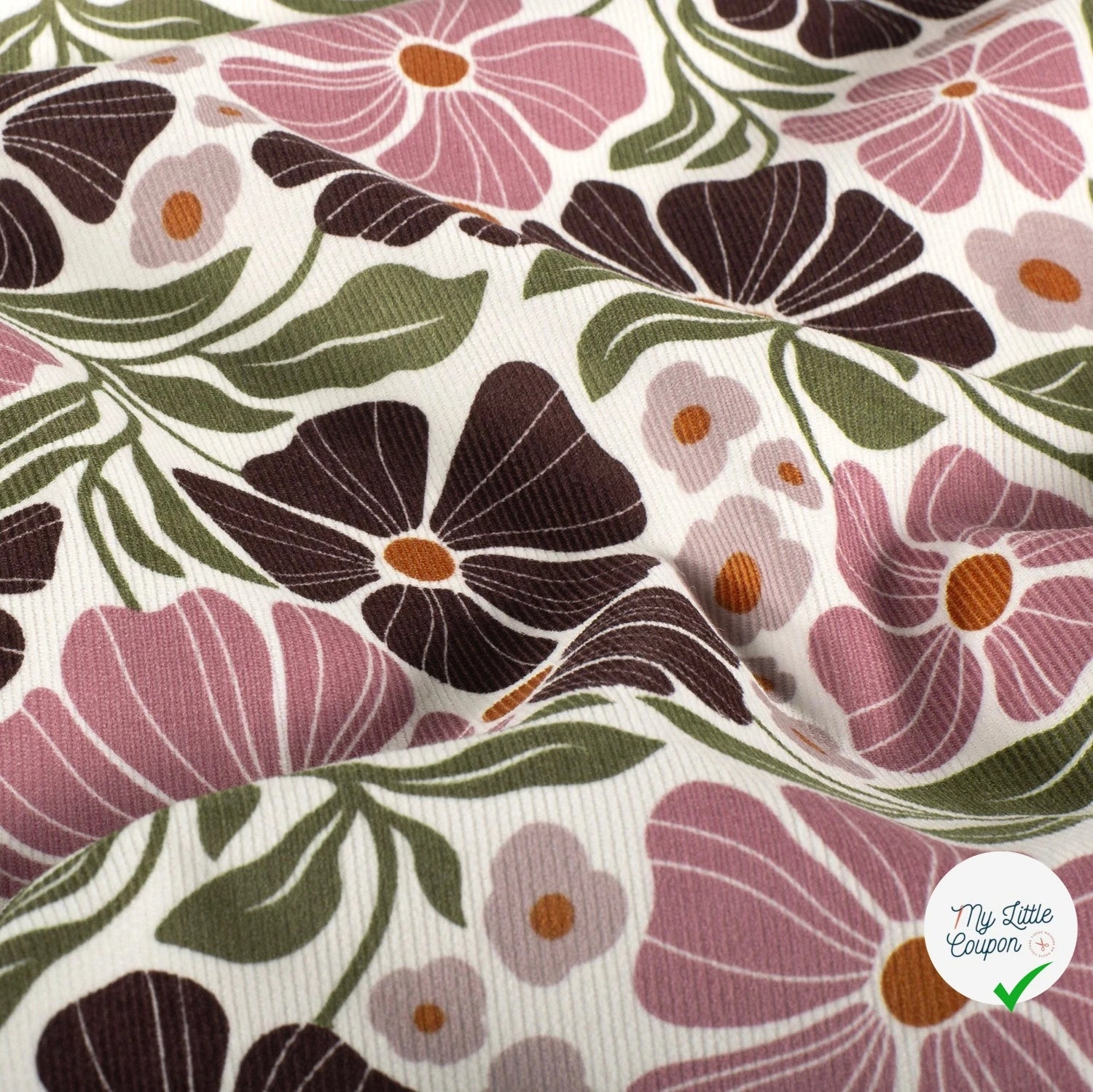 VELOURS BABY CORDUROY 21W FLOWERS 3 - My Little Coupon