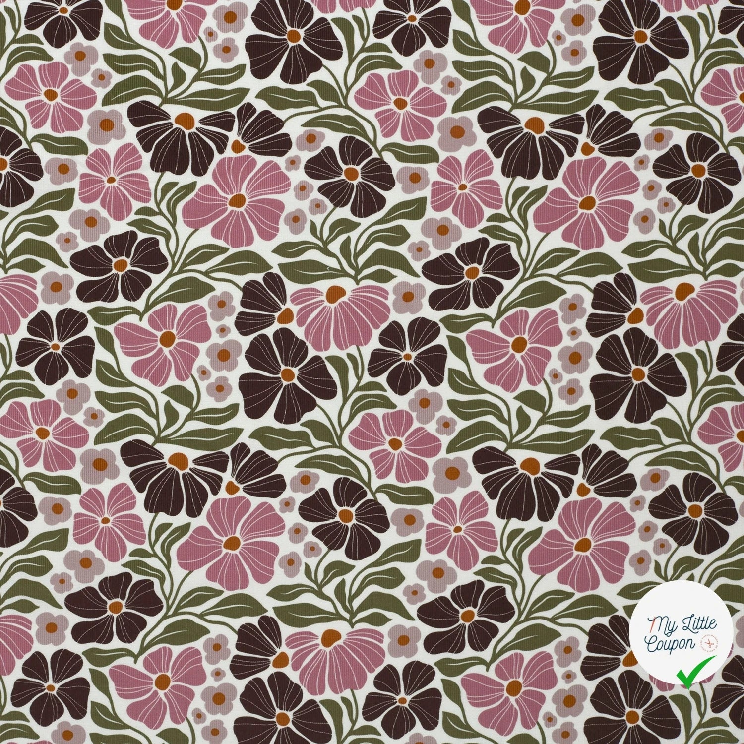 VELOURS BABY CORDUROY 21W FLOWERS 3 - My Little Coupon