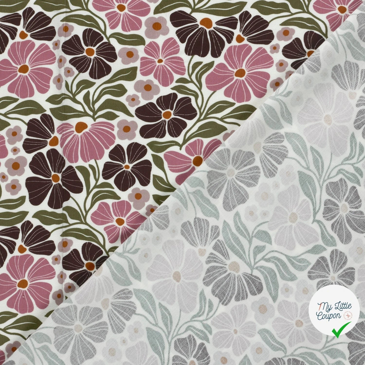 VELOURS BABY CORDUROY 21W FLOWERS 3 - My Little Coupon