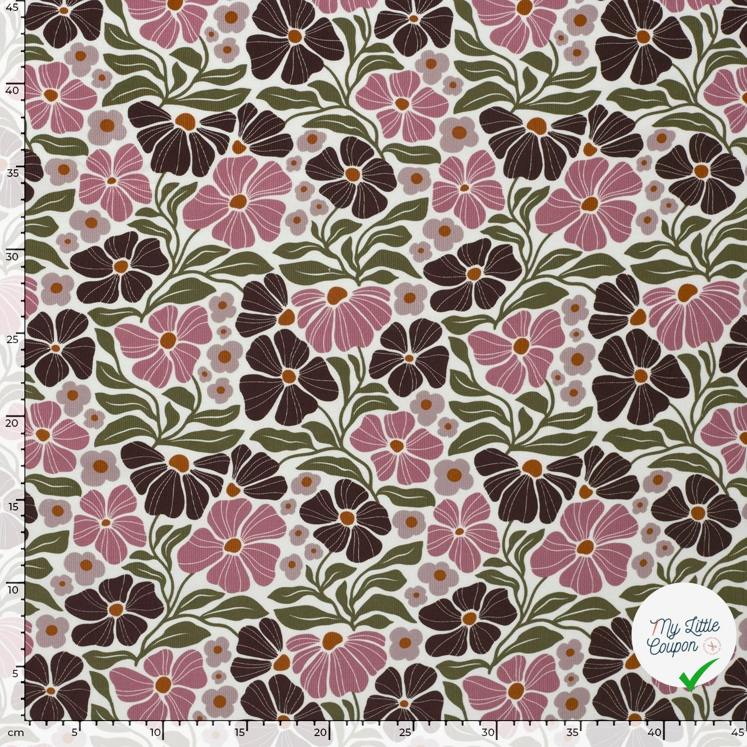 VELOURS BABY CORDUROY 21W FLOWERS 3 - My Little Coupon