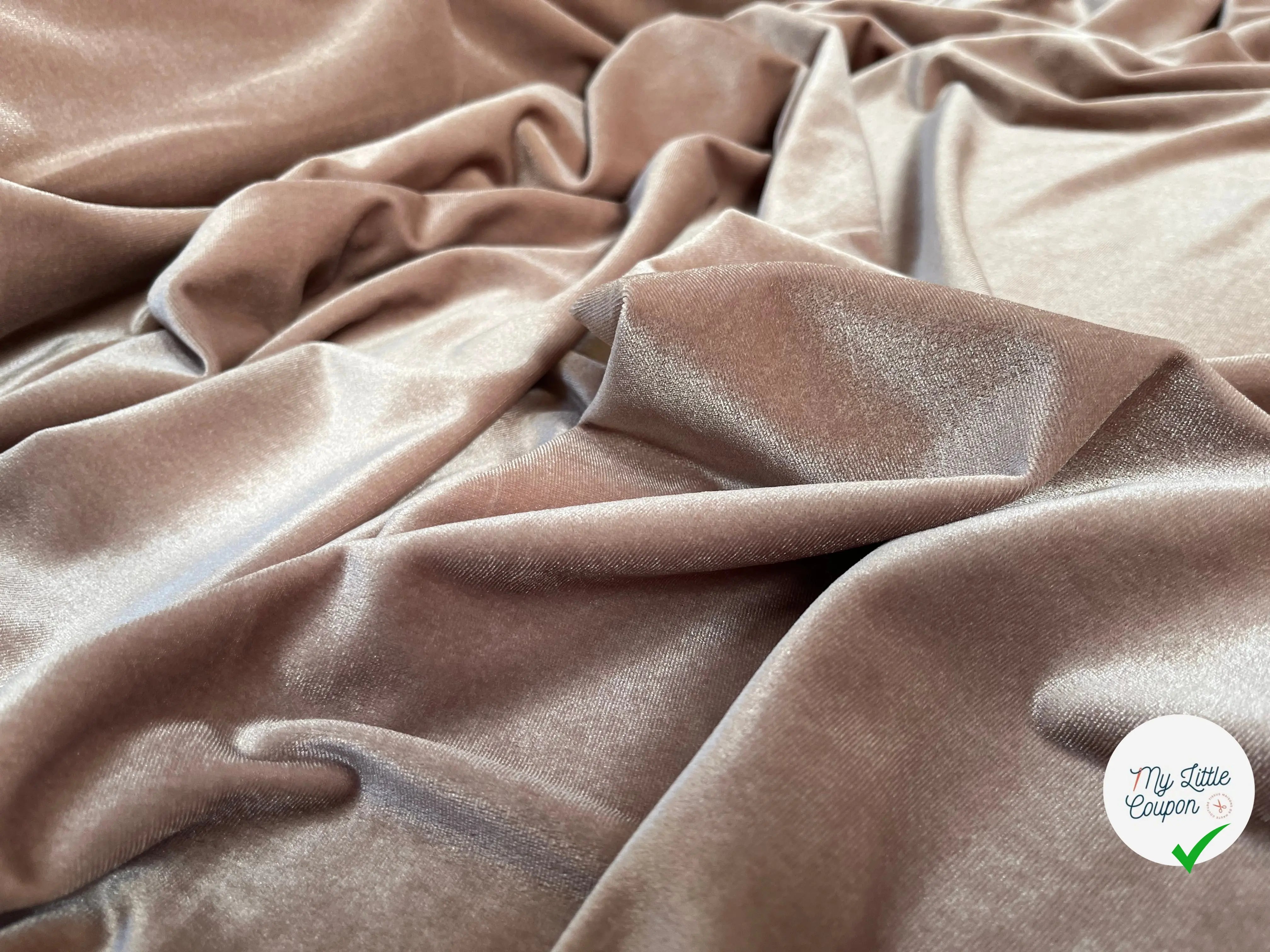 VELOURS CARVICO MAILLE STRETCH BEIGE - My Little Coupon