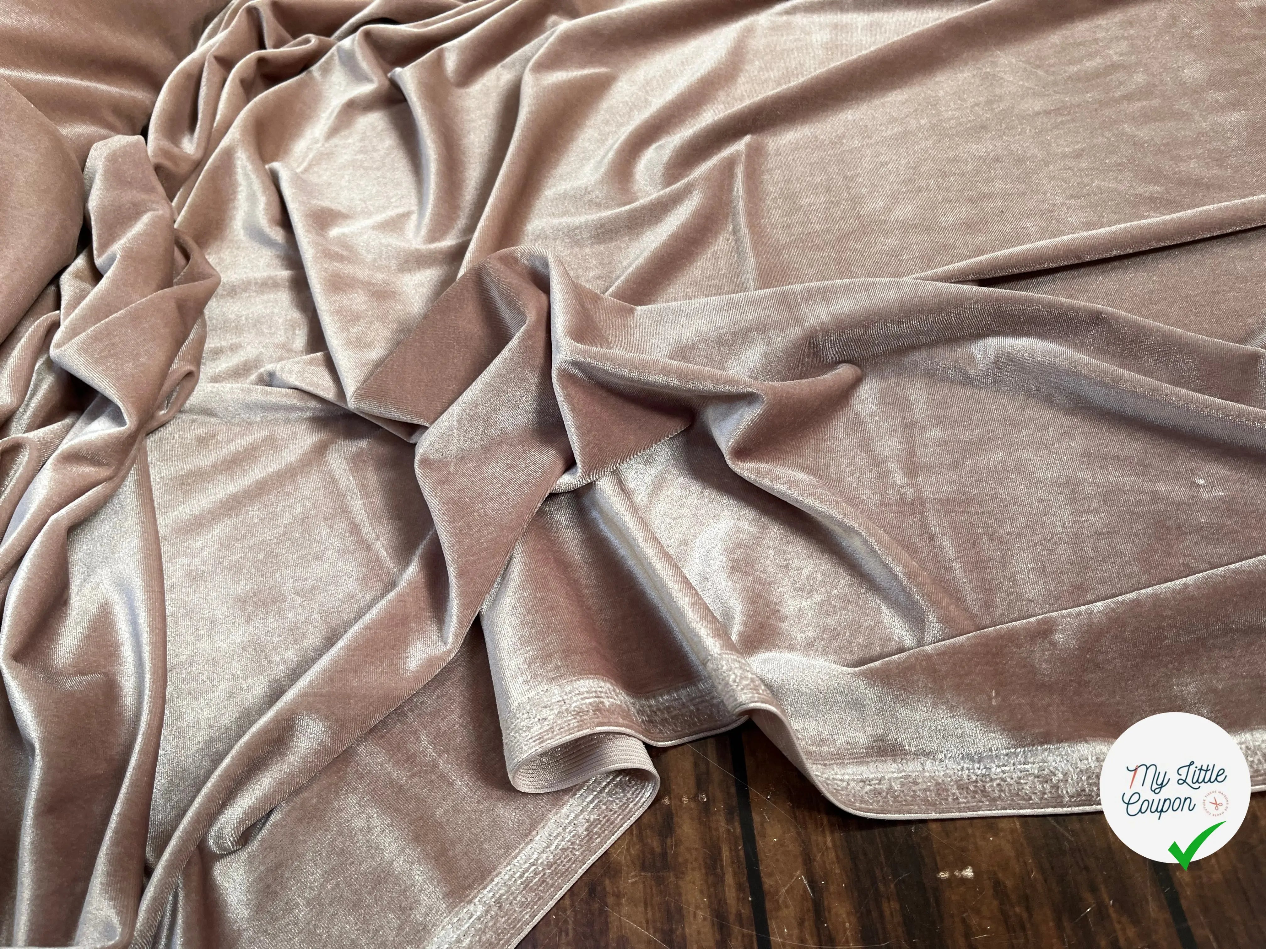 VELOURS CARVICO MAILLE STRETCH BEIGE - My Little Coupon