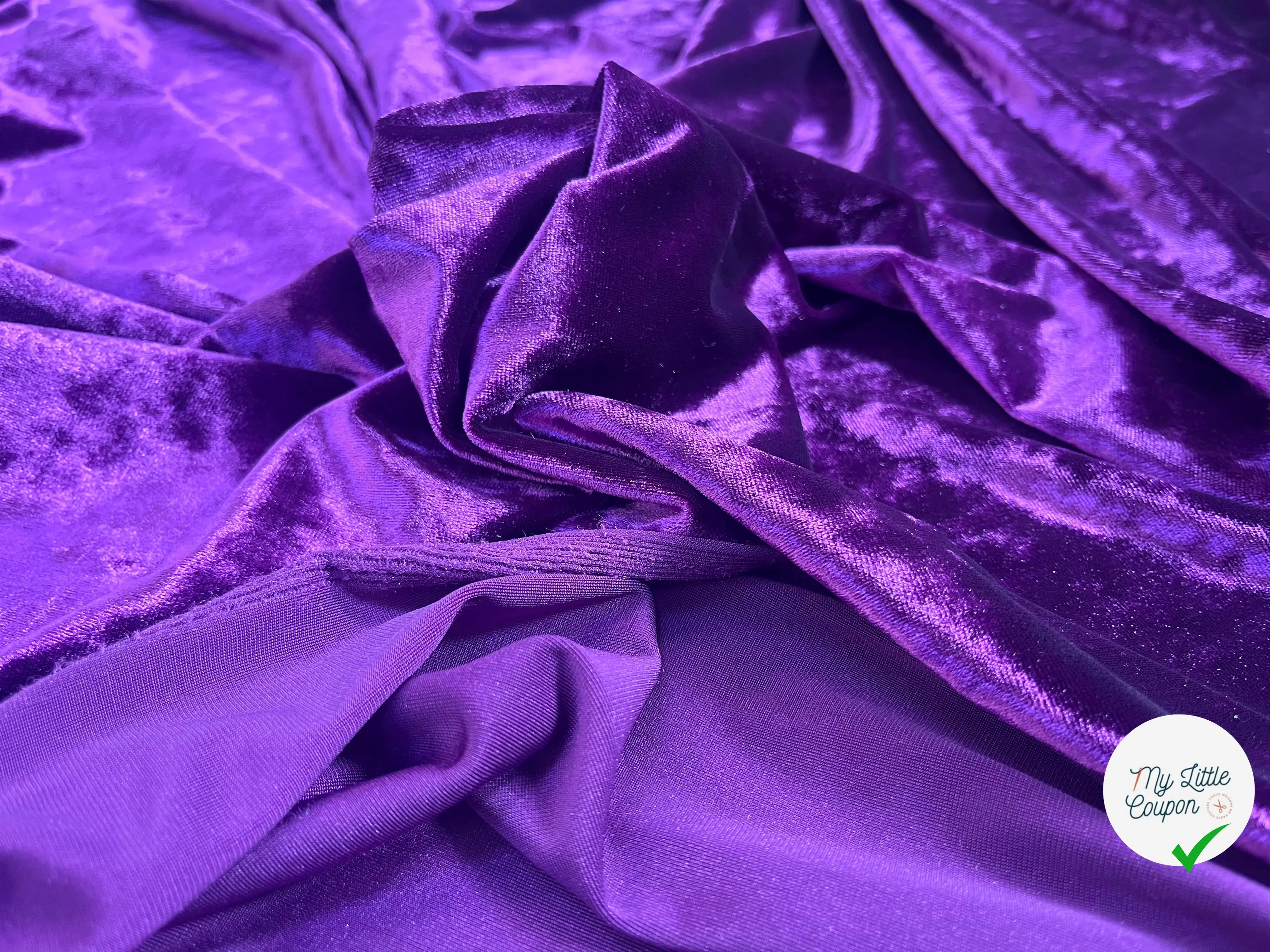 VELOURS CARVICO MAILLE STRETCH MAUVE VIOLET - My Little Coupon