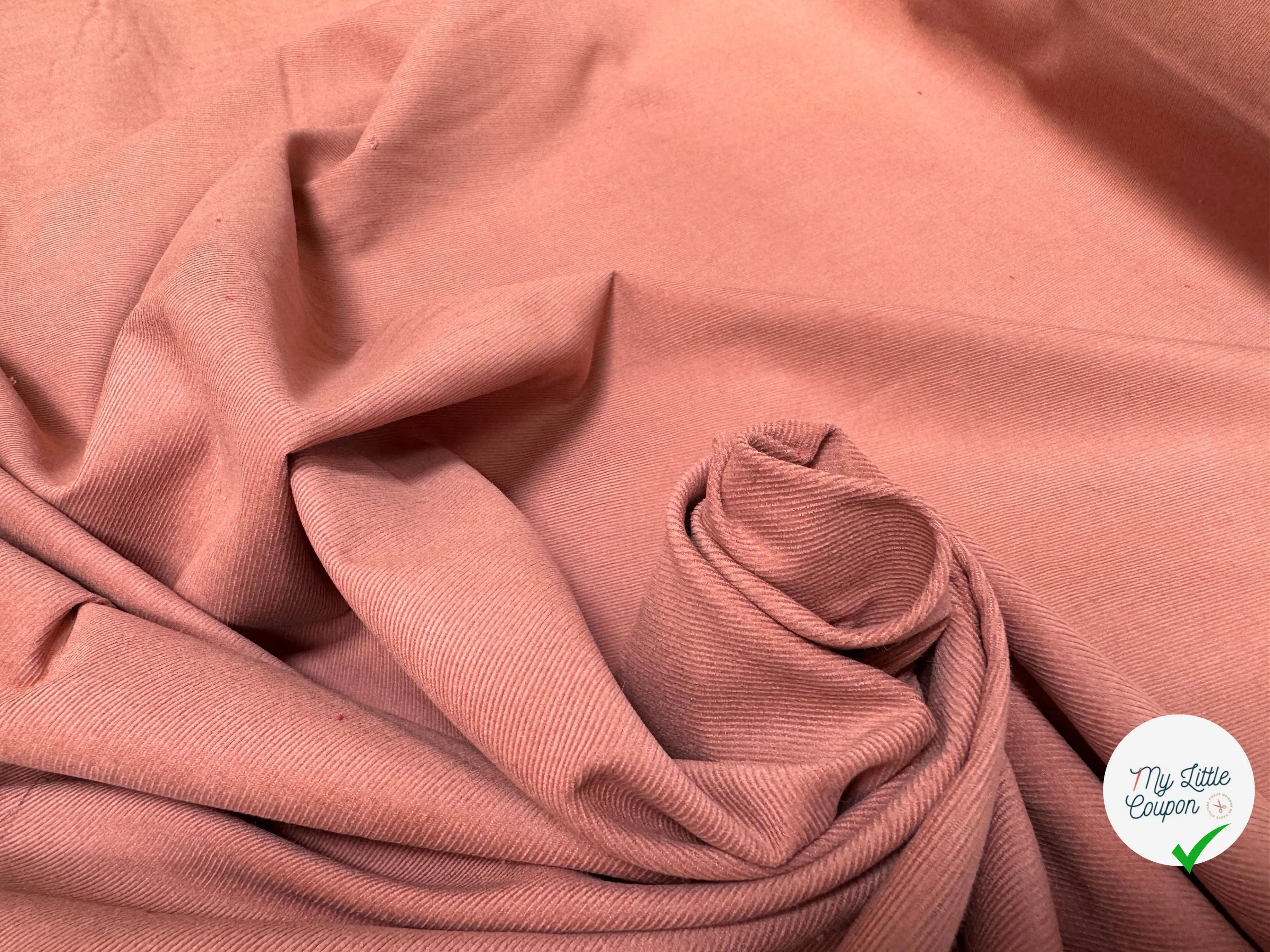 VELOURS CHEMISE 1000 RAIES ROSE TERRE - My Little Coupon