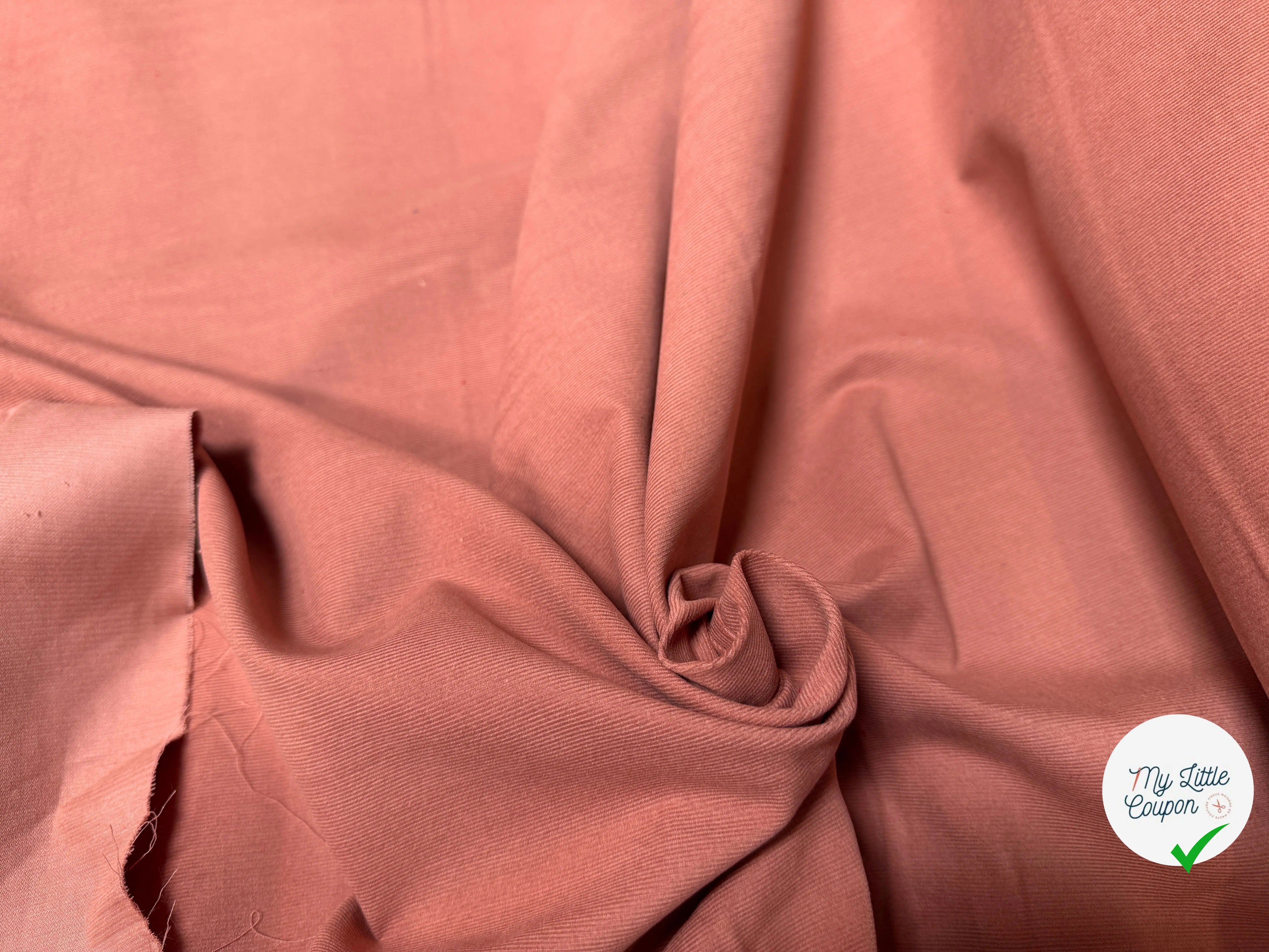 VELOURS CHEMISE 1000 RAIES ROSE TERRE - My Little Coupon