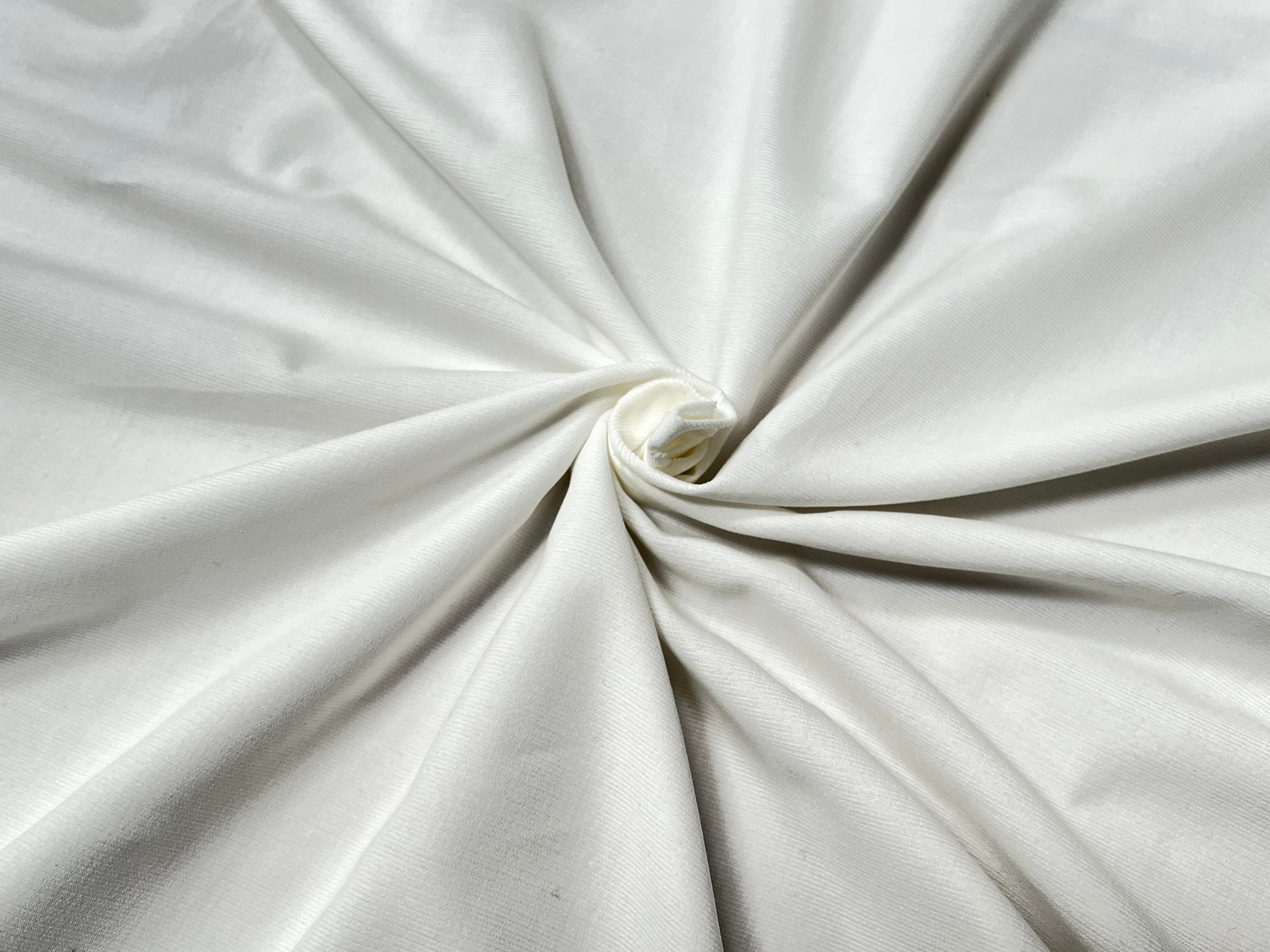 VELOURS CHEMISE 1500 RAIES PURE COTON BLANC - My Little Coupon