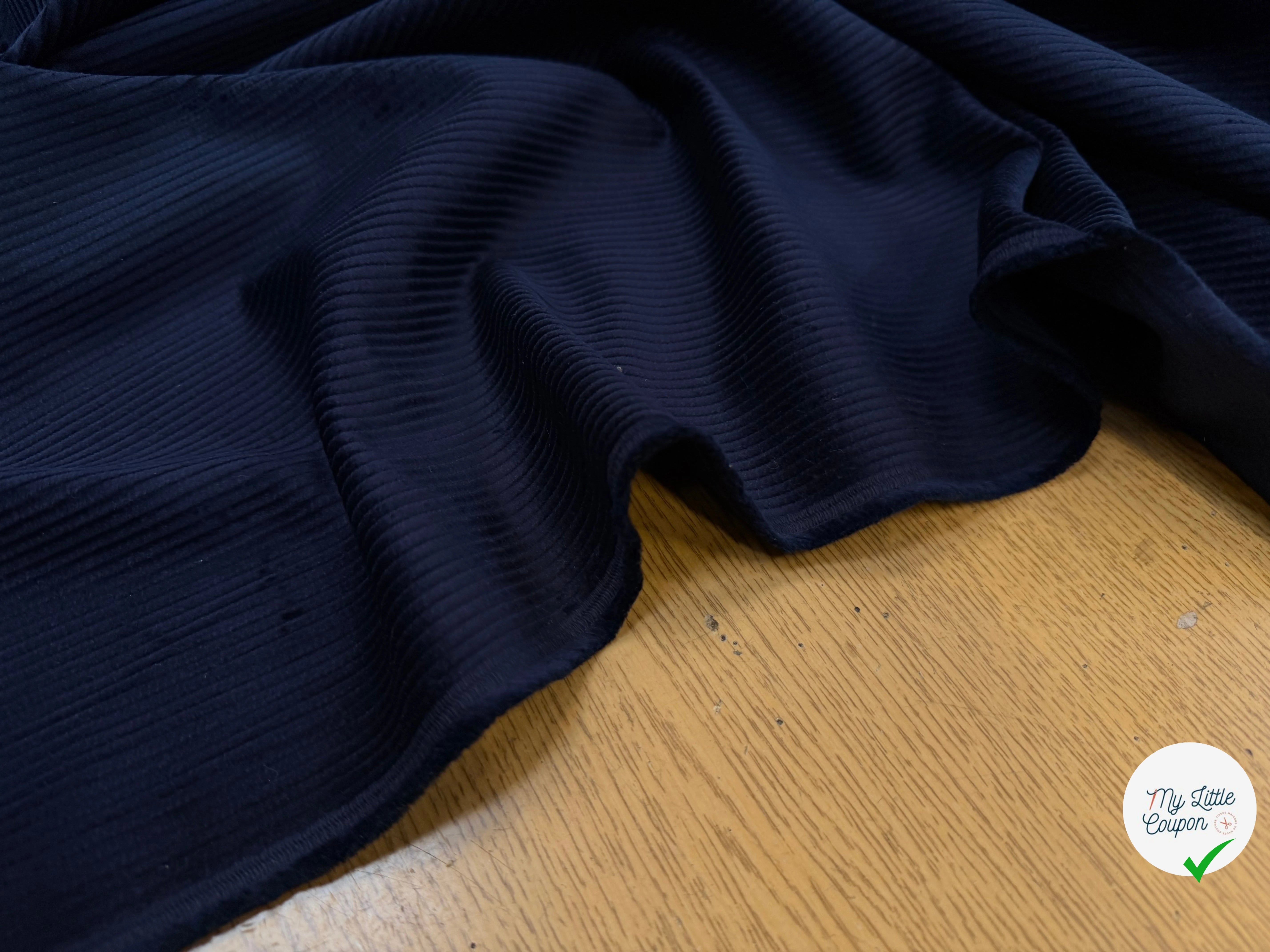 VELOURS CLASSIC 500 RAIES BLEU NUIT - My Little Coupon