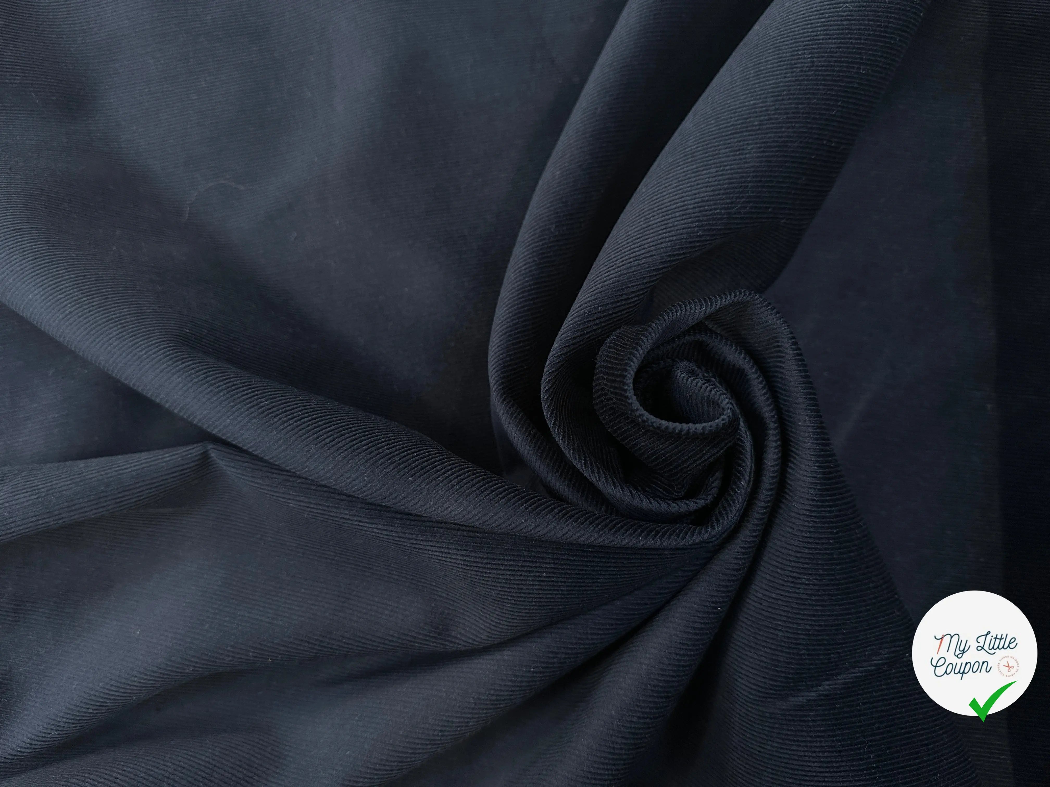 VELOURS CORDUROY MILLE RAIES OCÉAN BLEU MLC INTERN