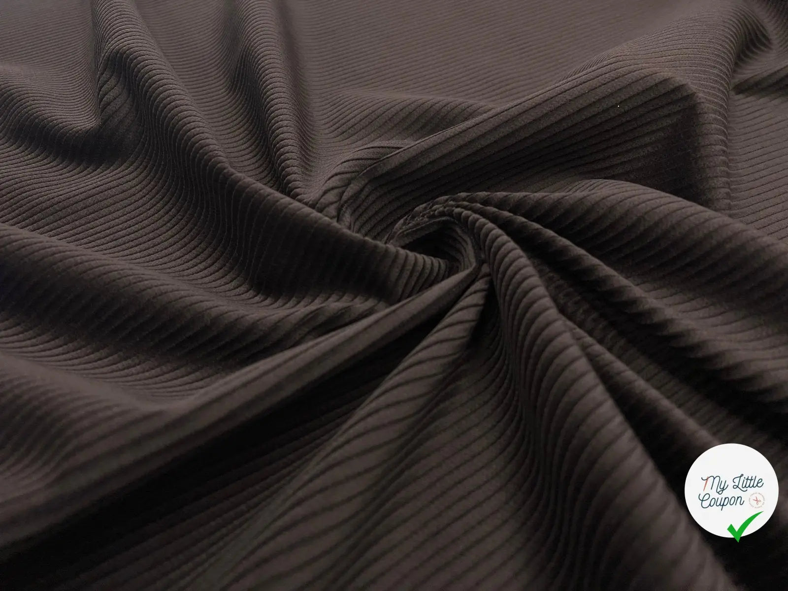 VELOURS CÔTELÉ 300RAIES MARRON - My Little Coupon - tissu - coudre
