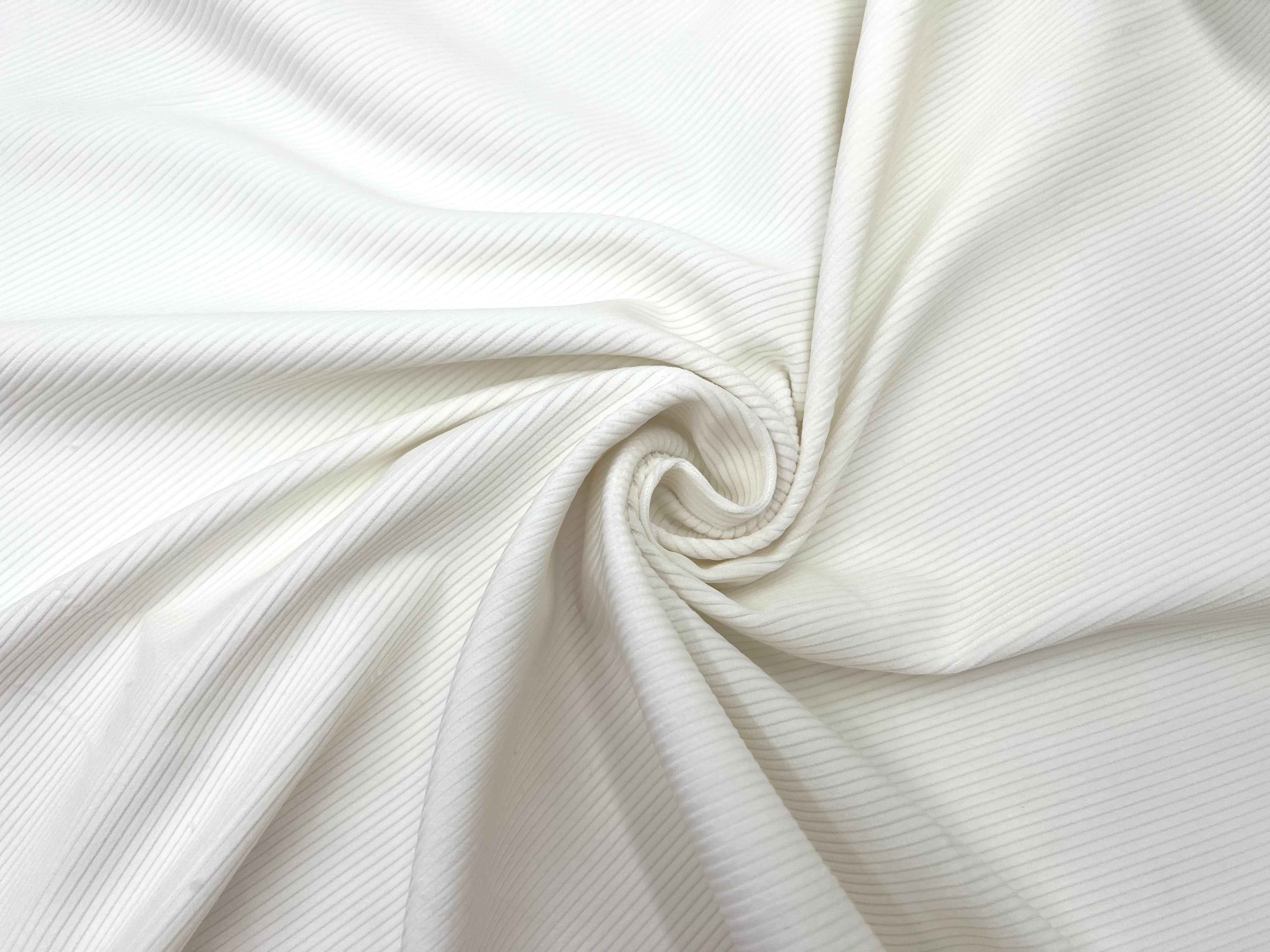 VELOURS CÔTELÉ BLANC MSO