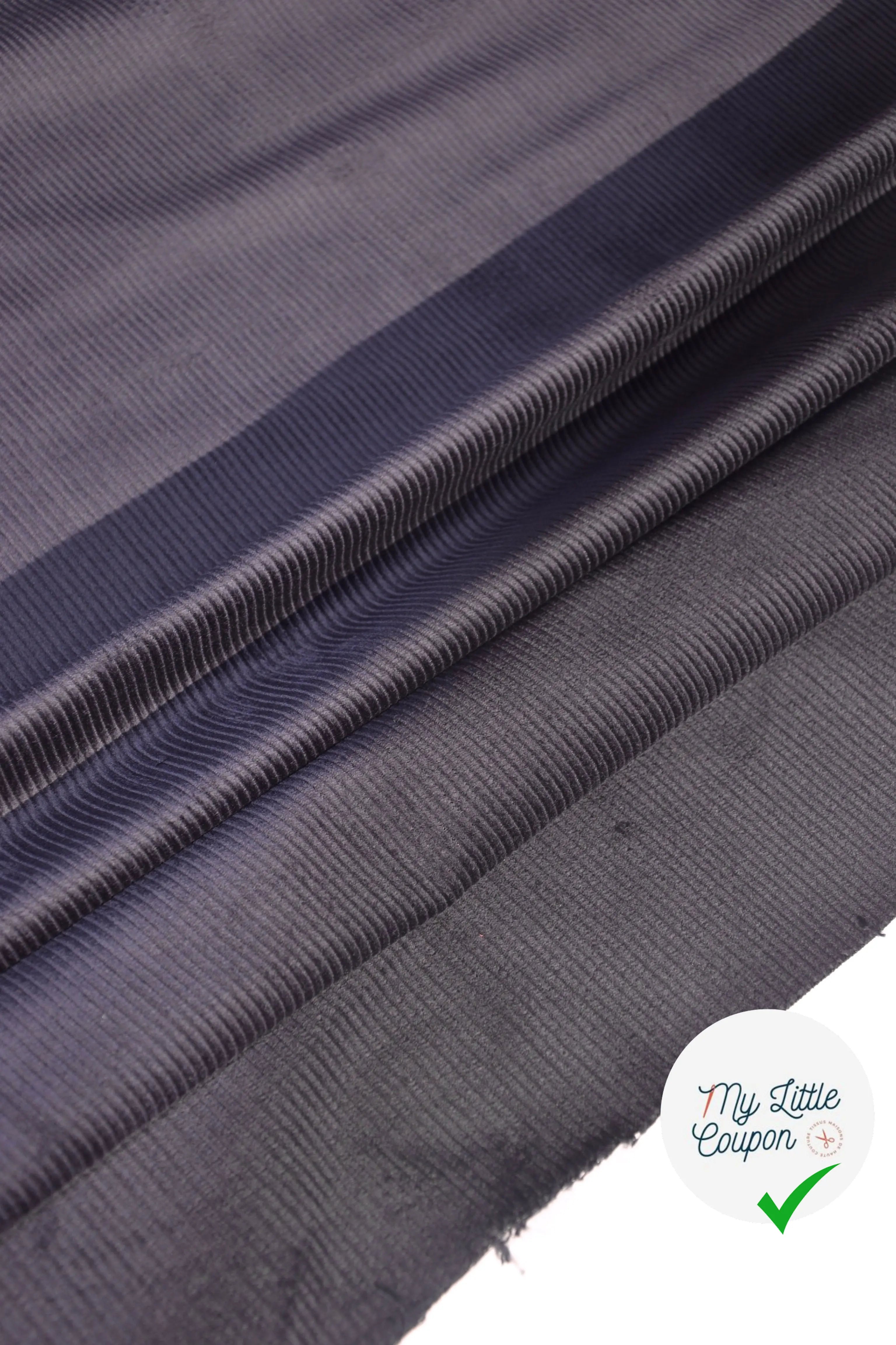 VELOURS CÔTELÉ CHIC BLEU NUIT SUBLIME - My Little Coupon