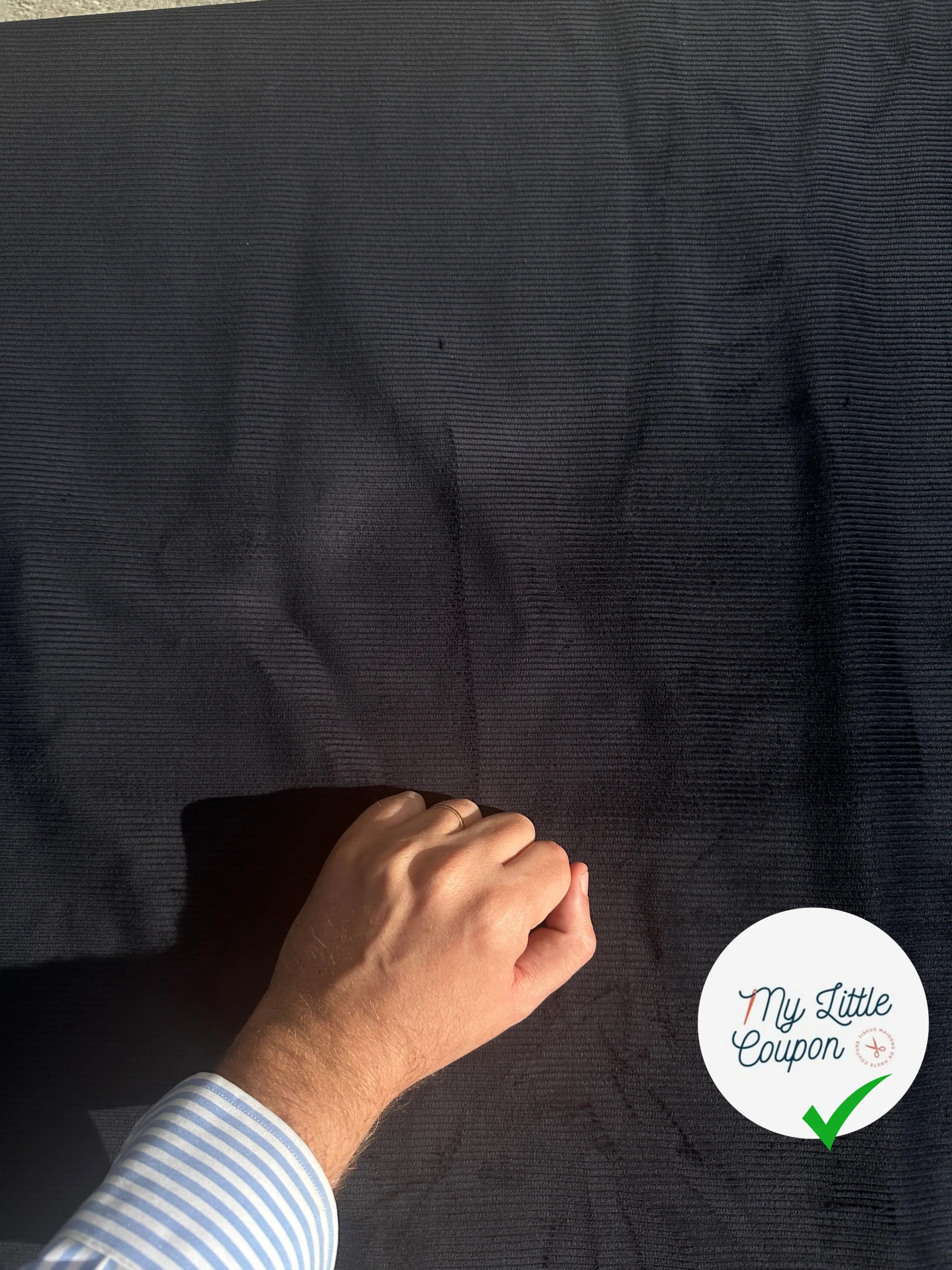 VELOURS CÔTELÉ CHIC BLEU NUIT SUBLIME - My Little Coupon