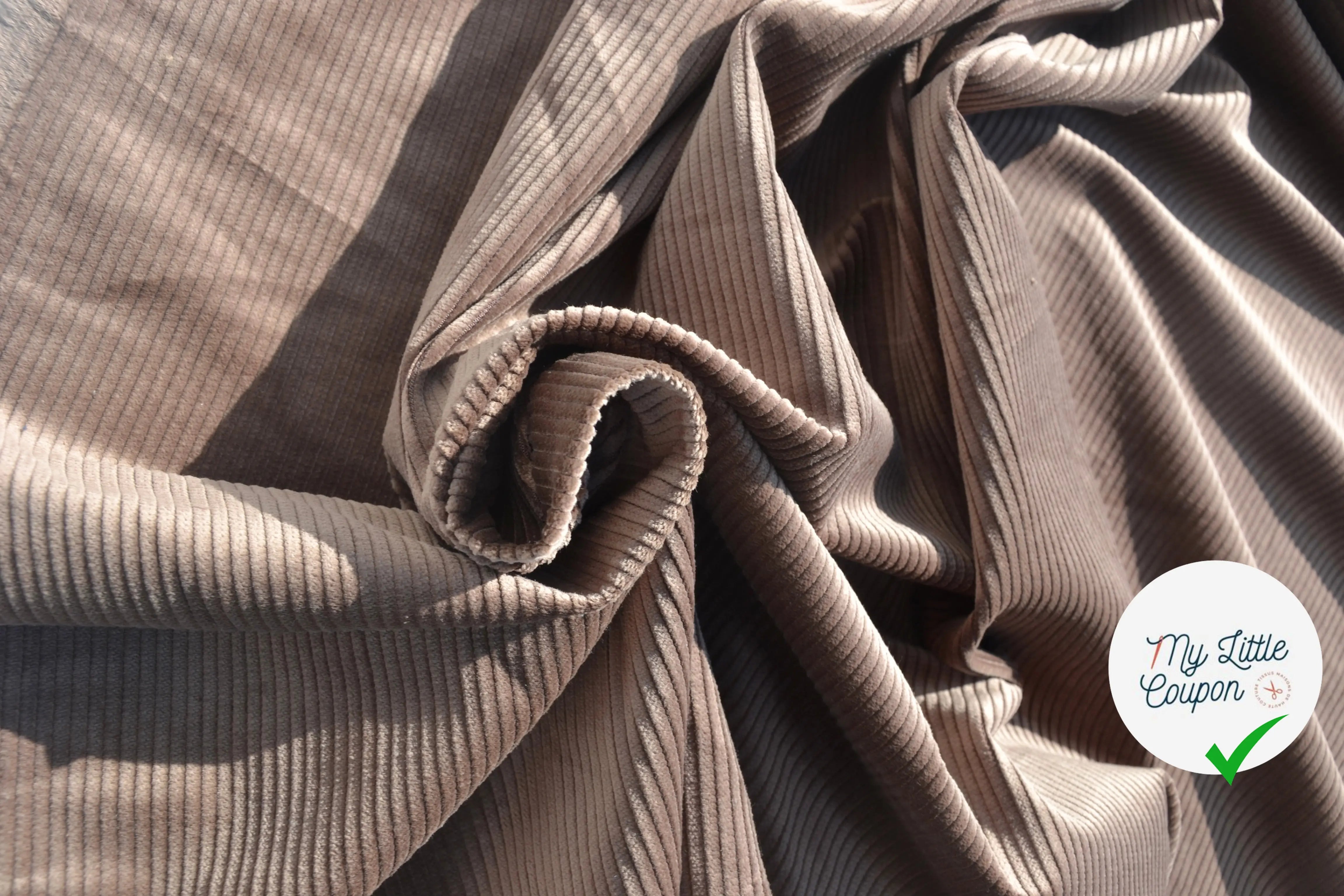 VELOURS CÔTELÉ CHIC NOISETTE STRETCH MSO
