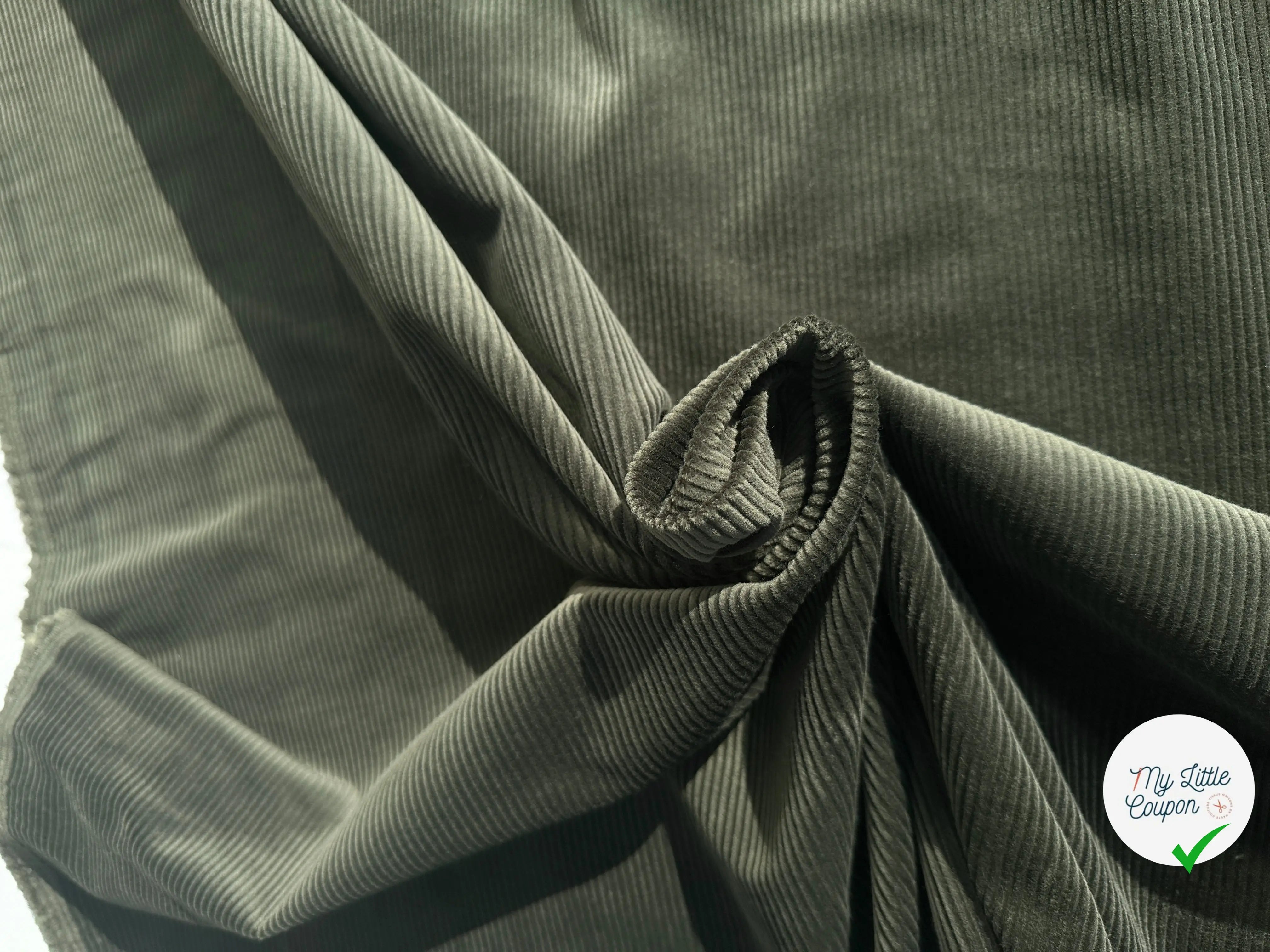 VELOURS CÔTELÉ CHIC VERT STRETCH MSO