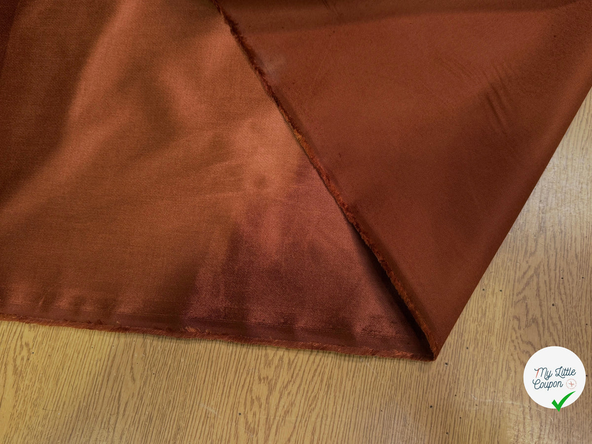 VELOURS COTON VISCOSE FAUX-UNI STRETCH ROUILLE 56% COTON 42% VISCOSE - My Little Coupon