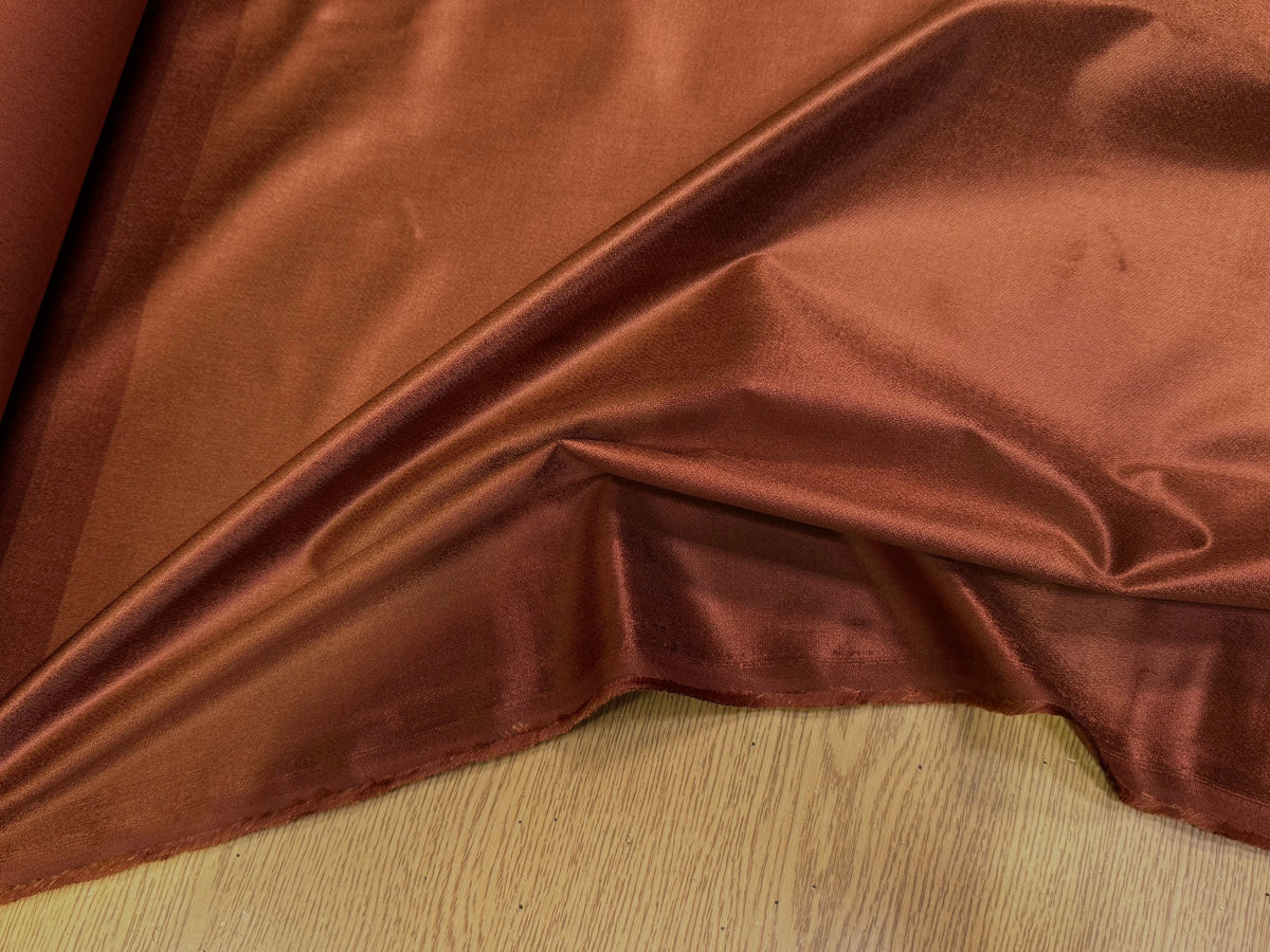 VELOURS COTON VISCOSE FAUX-UNI STRETCH ROUILLE 56% COTON 42% VISCOSE - My Little Coupon