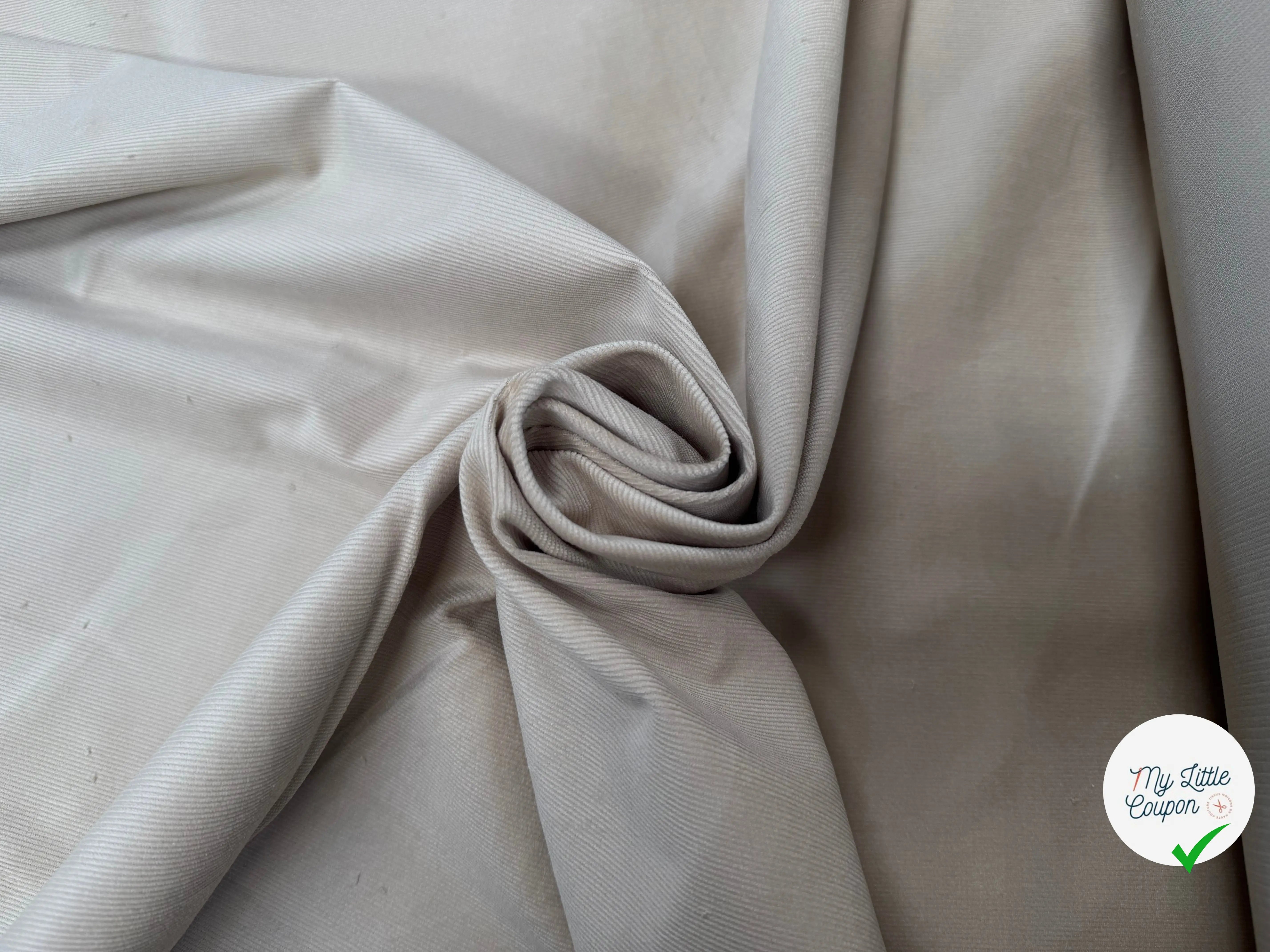 VELOURS DE COTON 1000 RAIE UNI BEIGE PALE - My Little Coupon