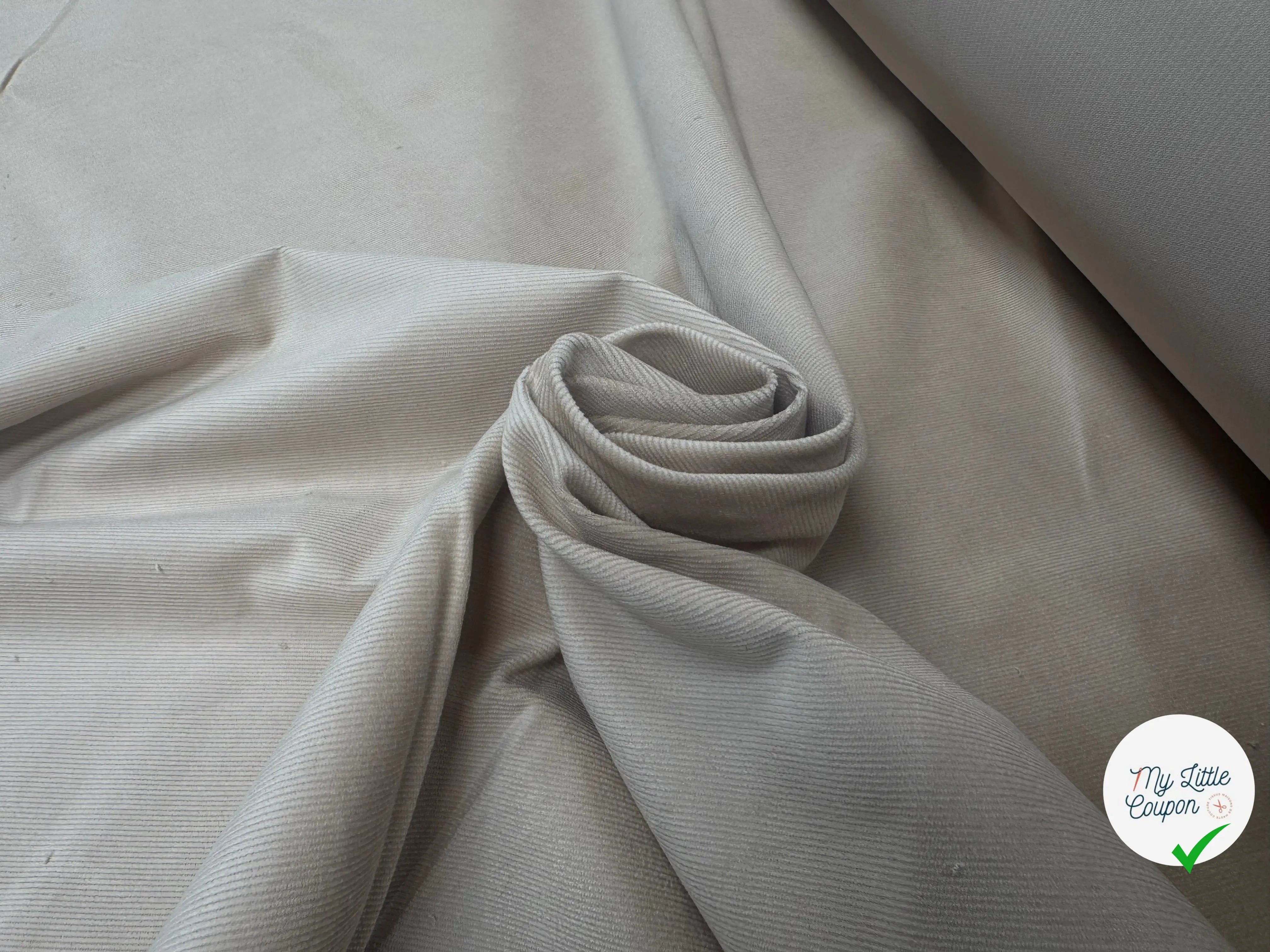 VELOURS DE COTON 1000 RAIE UNI BEIGE PALE - My Little Coupon