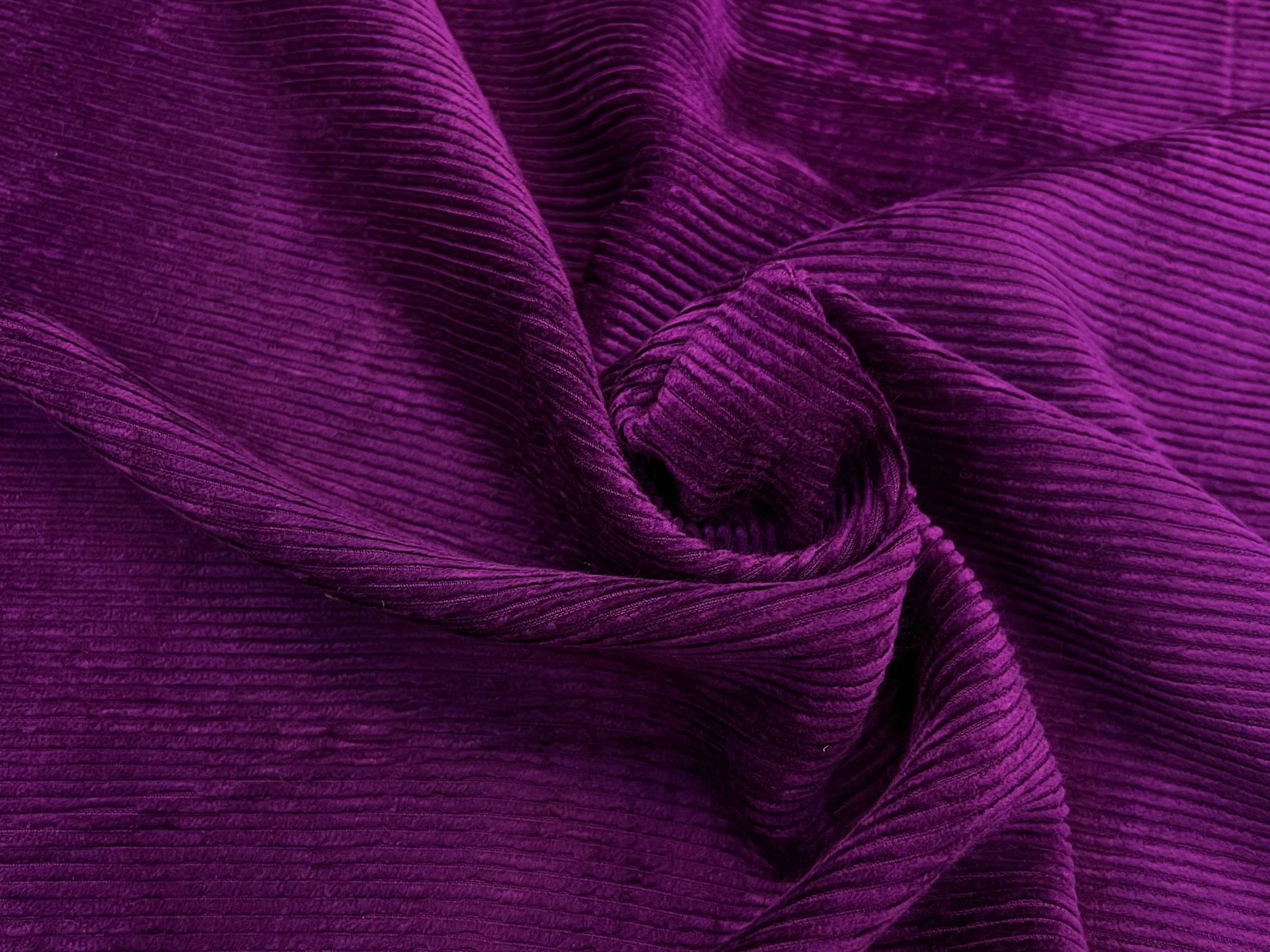 VELOURS DE COTON 500 RAIES VIOLET 140CM - My Little Coupon