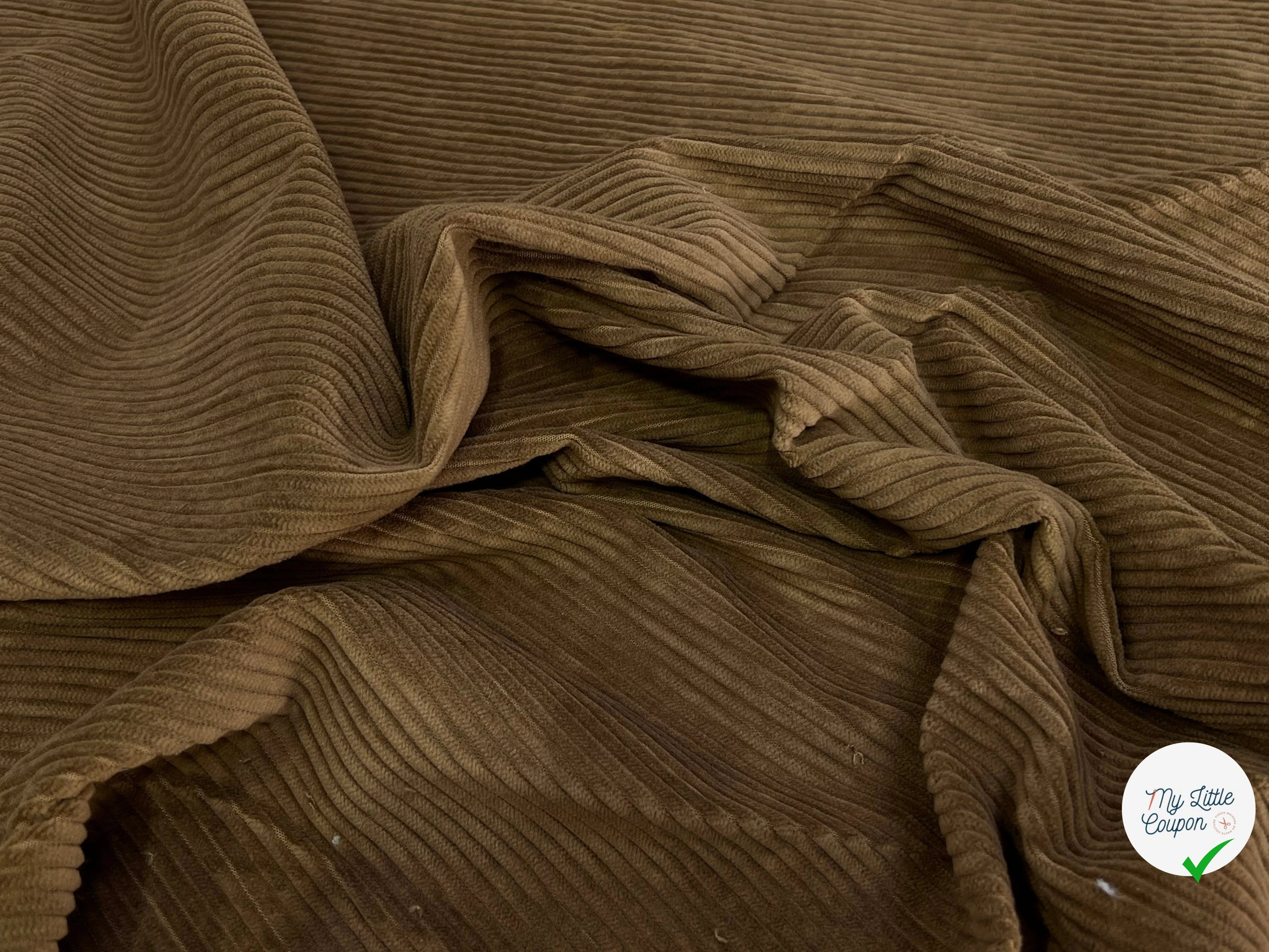 VELOURS DE COTON CLASSIC 500 RAIES BEIGE MARRONÉ - My Little Coupon