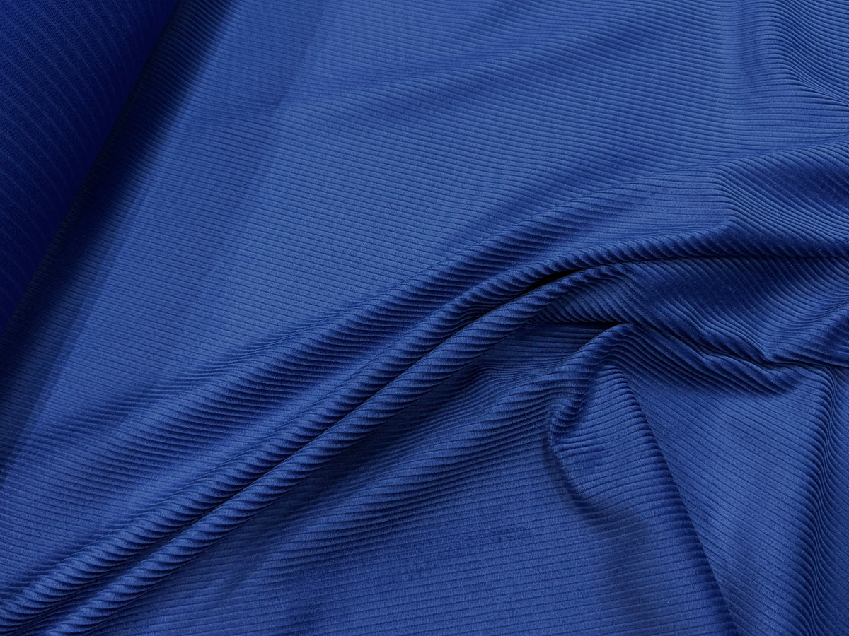 VELOURS DE COTON CLASSIQUE 300 RAIES BLEU 100% COTON - My Little Coupon