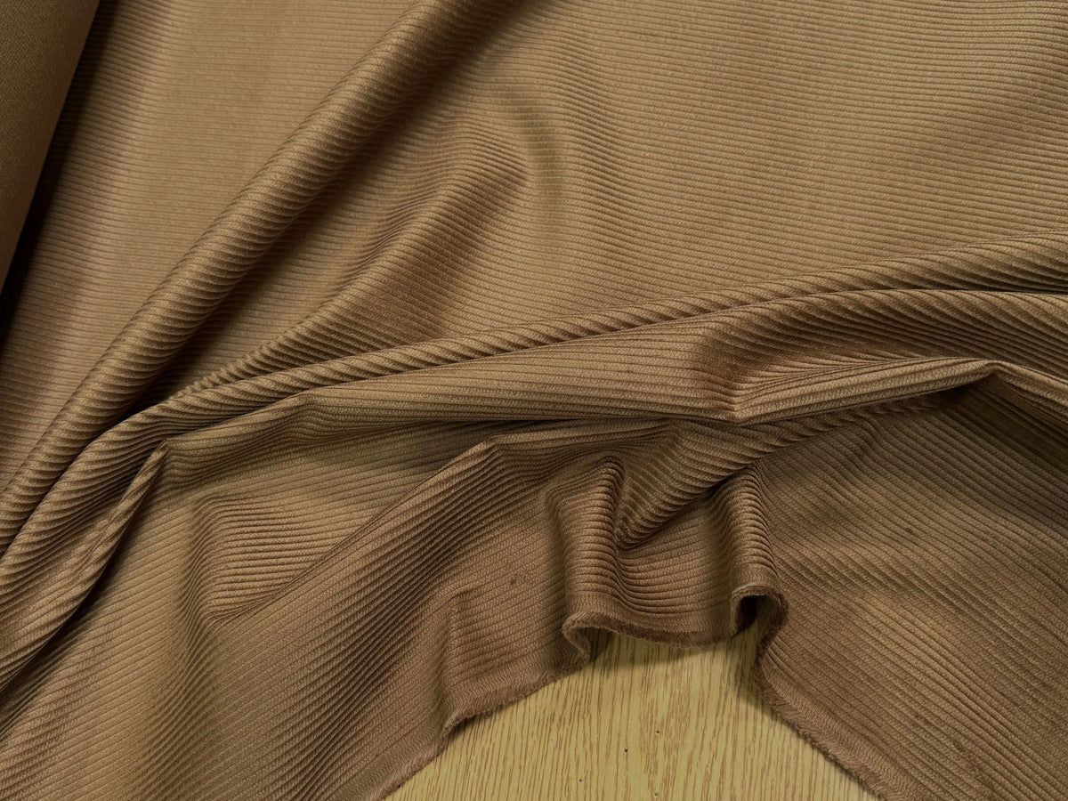 VELOURS DE COTON CLASSIQUE 300 RAIES BRUN 100% COTON - My Little Coupon