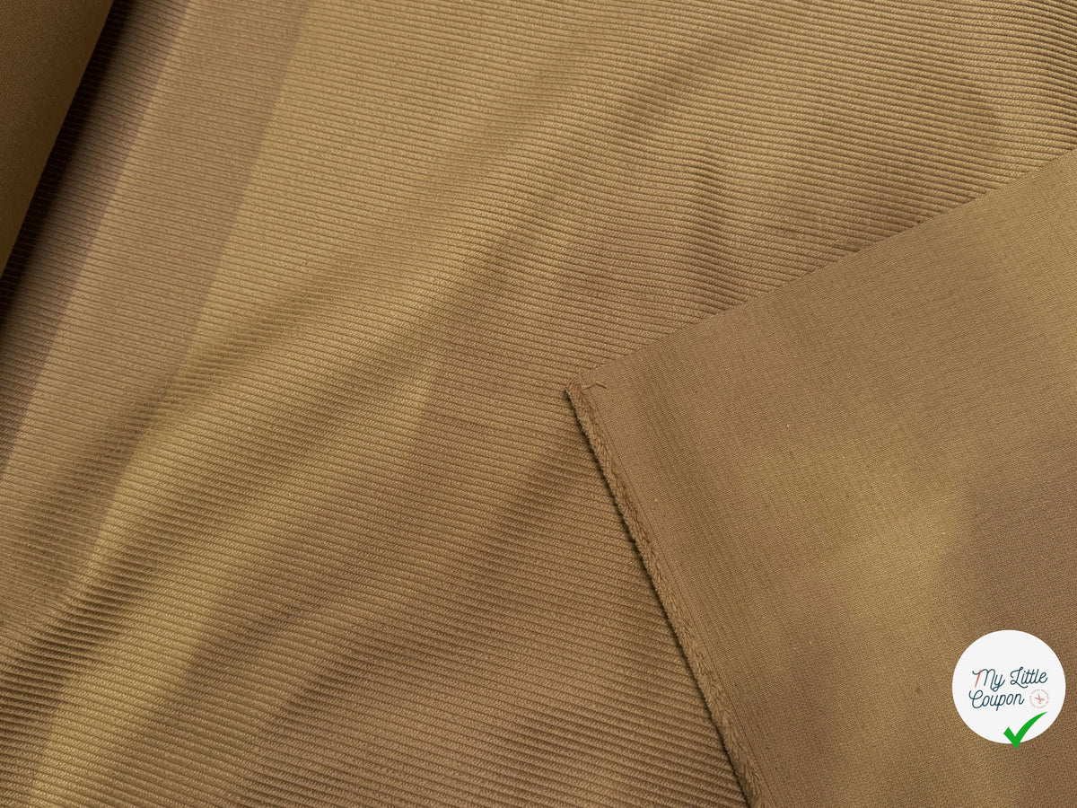 VELOURS DE COTON CLASSIQUE 300 RAIES BRUN 100% COTON - My Little Coupon