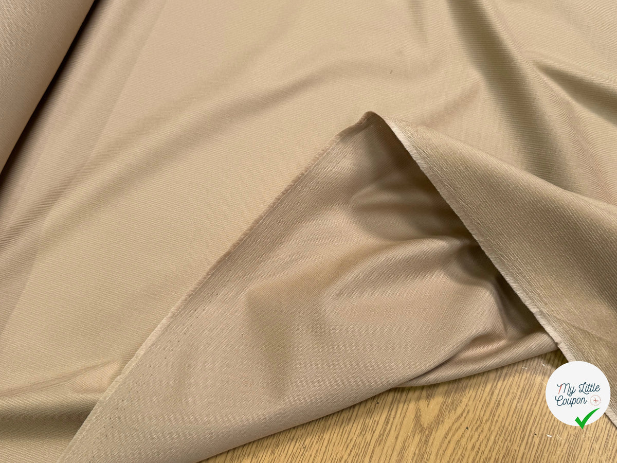 VELOURS DE COTON CLASSIQUE 800 RAIES STRETCH BEIGE 98% COTON - My Little Coupon