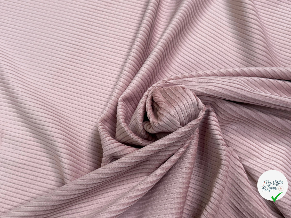 VELOURS DE COTON CORDELET SEERSUCKER ROSE 100% COTON - My Little Coupon