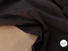 VELOURS DE COTON COTELÉ 1000 RAIES MARRON FONCÉ - My Little Coupon
