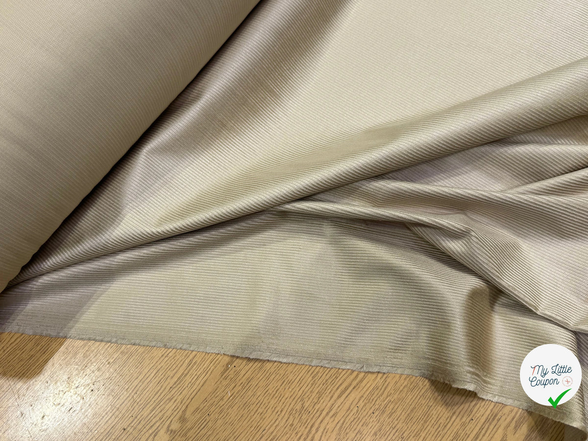 VELOURS DE COTON ET MODAL 500 RAIES STRETCH BEIGE 78% COTON - My Little Coupon