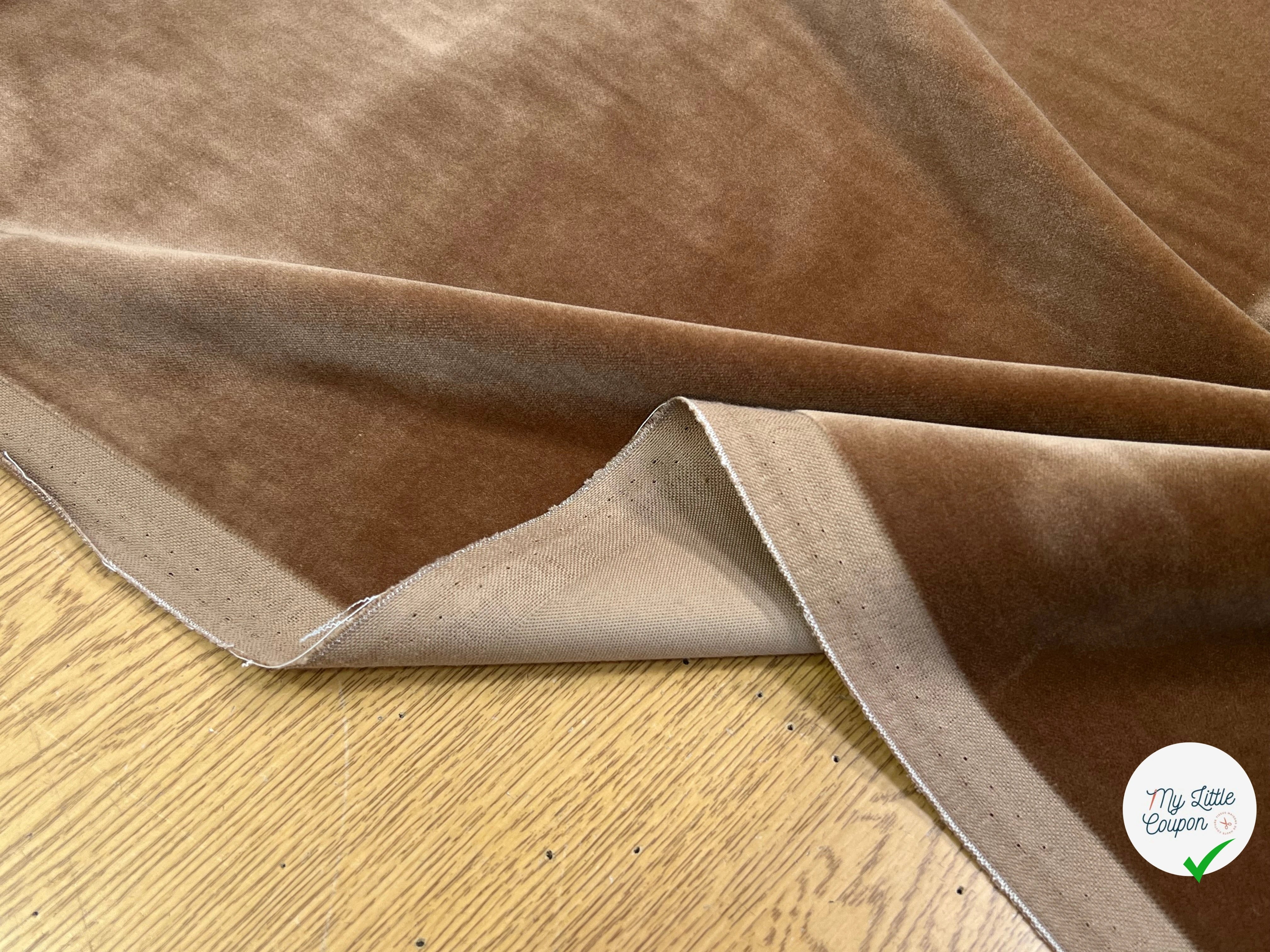 VELOURS DE COTON LISSE BEIGE 100% COTON - My Little Coupon