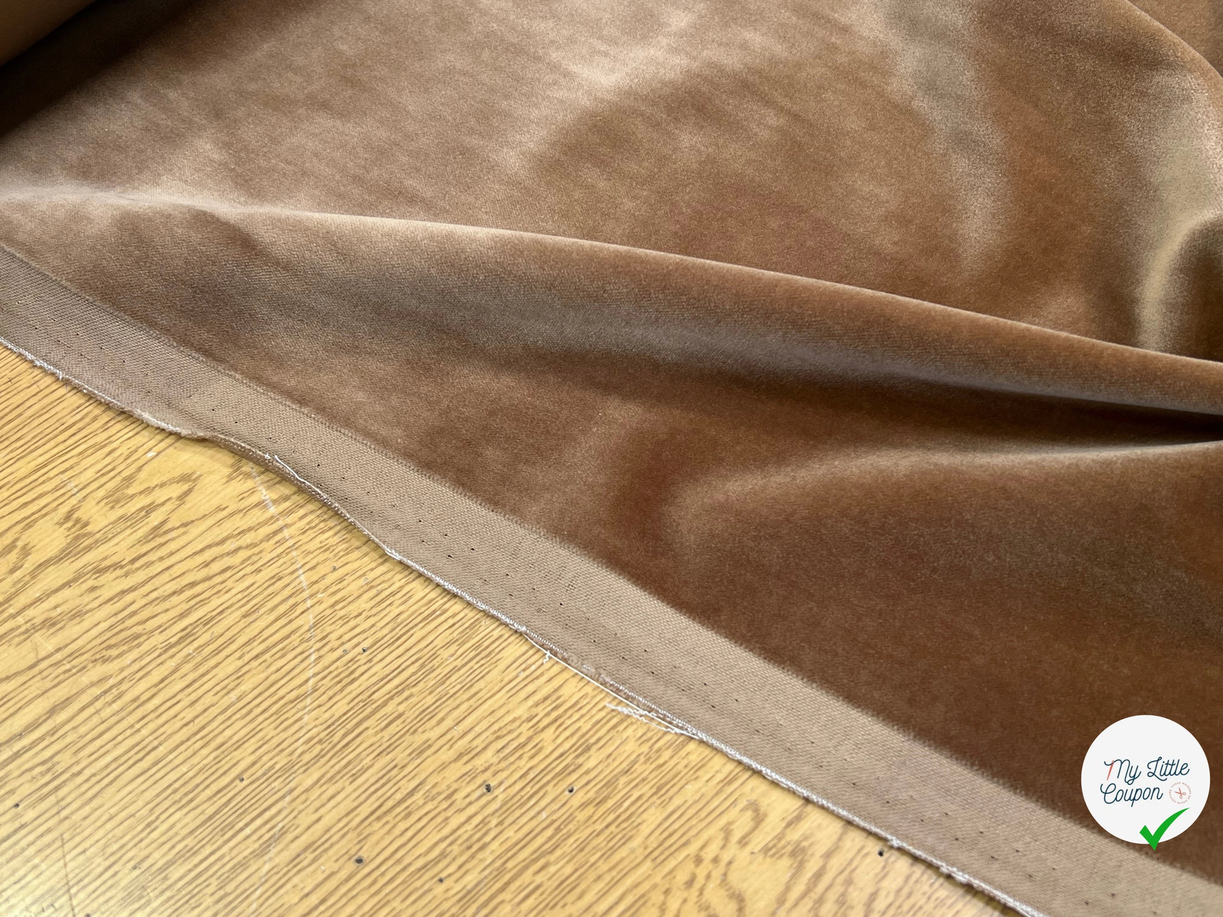 VELOURS DE COTON LISSE BEIGE 100% COTON - My Little Coupon