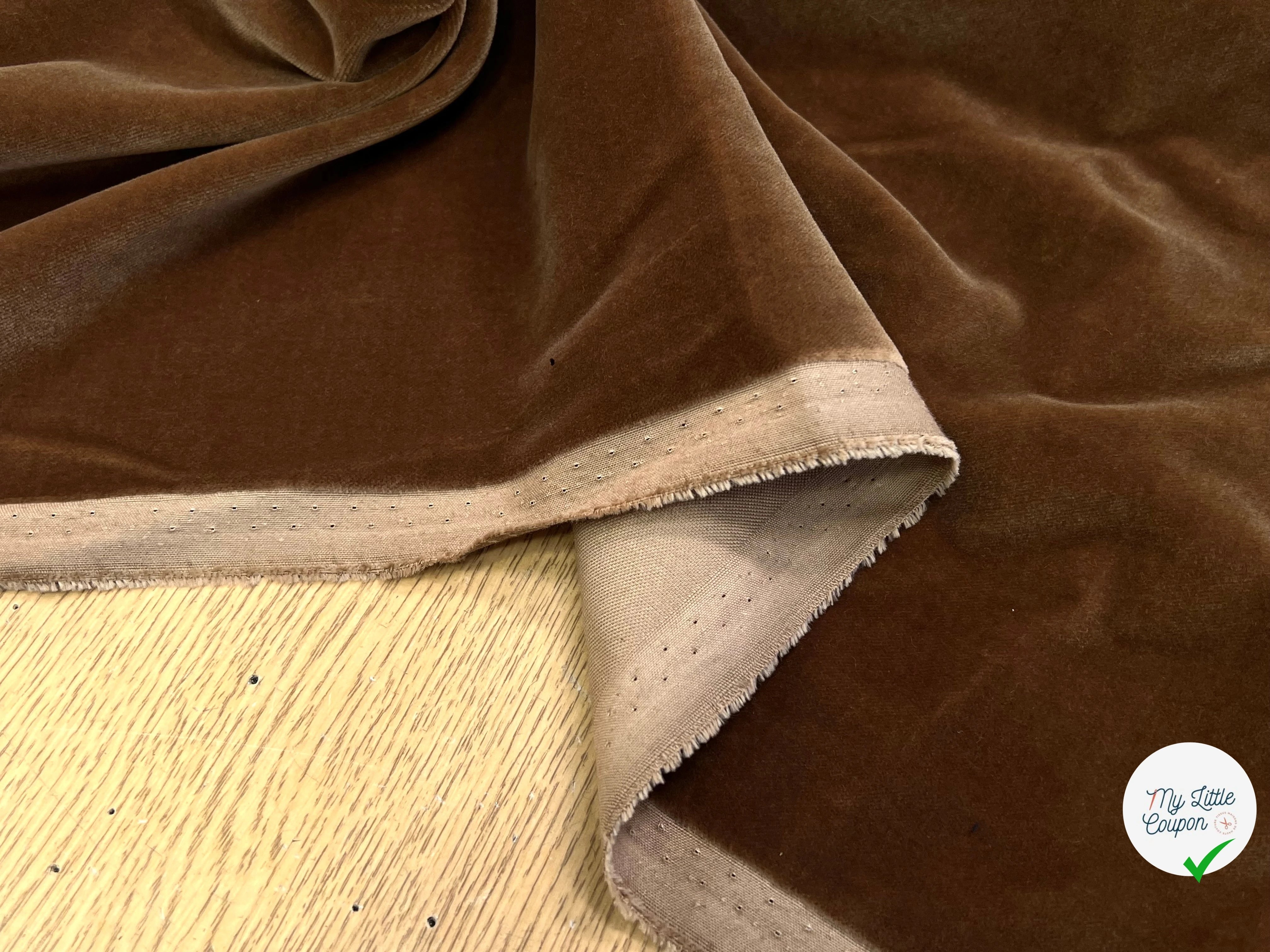 VELOURS DE COTON LISSE CARAMEL 100% COTON - My Little Coupon