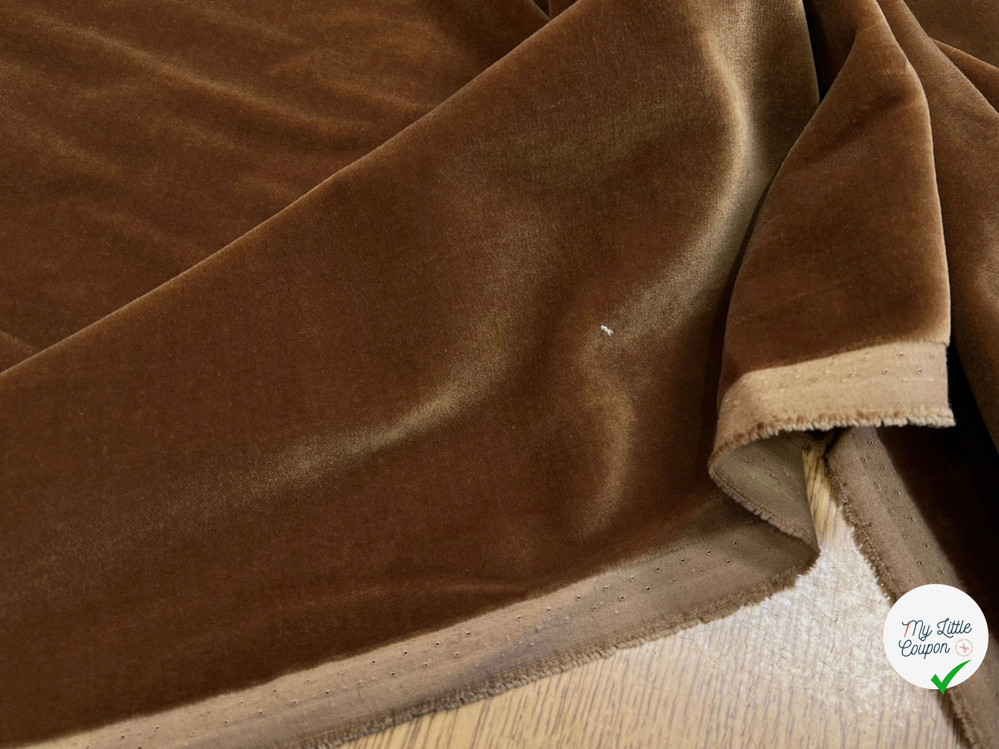 VELOURS DE COTON LISSE CARAMEL 100% COTON - My Little Coupon