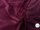 VELOURS DE COTON MOUSSE STRETCH BORDEAUX TOUCHER DOUX - My Little Coupon