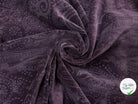 VELOURS DE COTON VIOLET MOTIF ESPRIT PERSAN - My Little Coupon