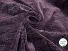 VELOURS DE COTON VIOLET MOTIF ESPRIT PERSAN - My Little Coupon
