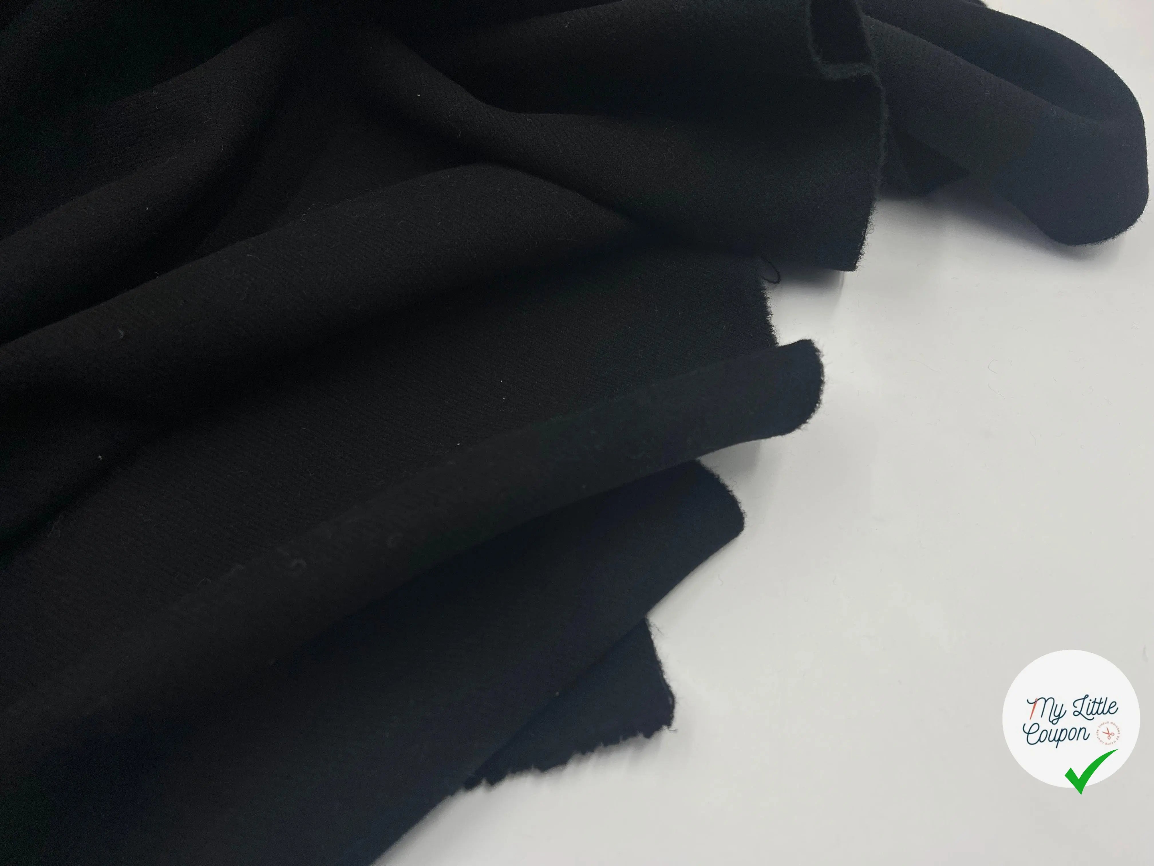 VELOURS DE LAINE NOIR SUBLISSIMO - My Little Coupon - tissu - coudre