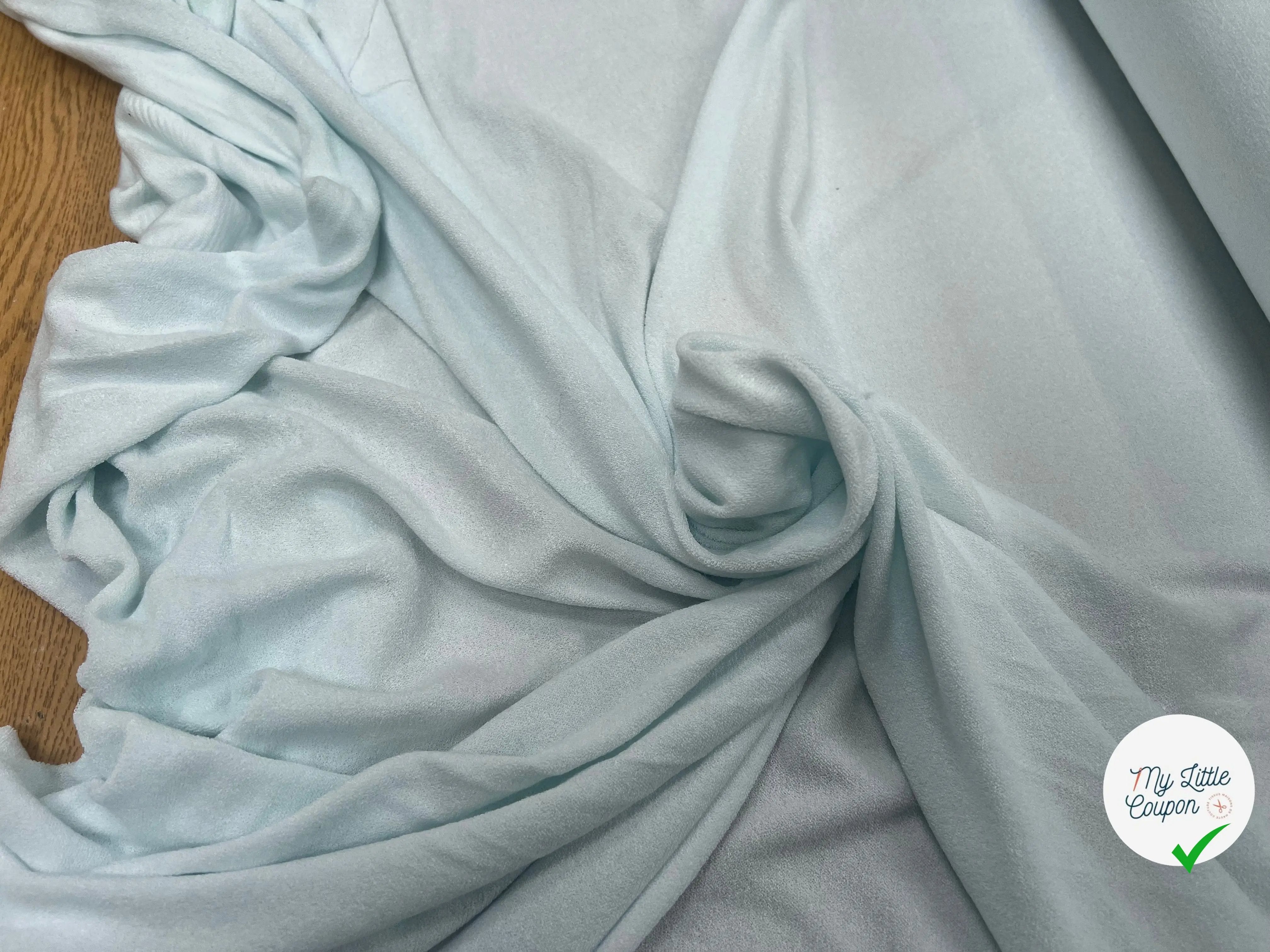 VELOURS ÉPONGE COTON BLEU MENTHE GLACE - My Little Coupon