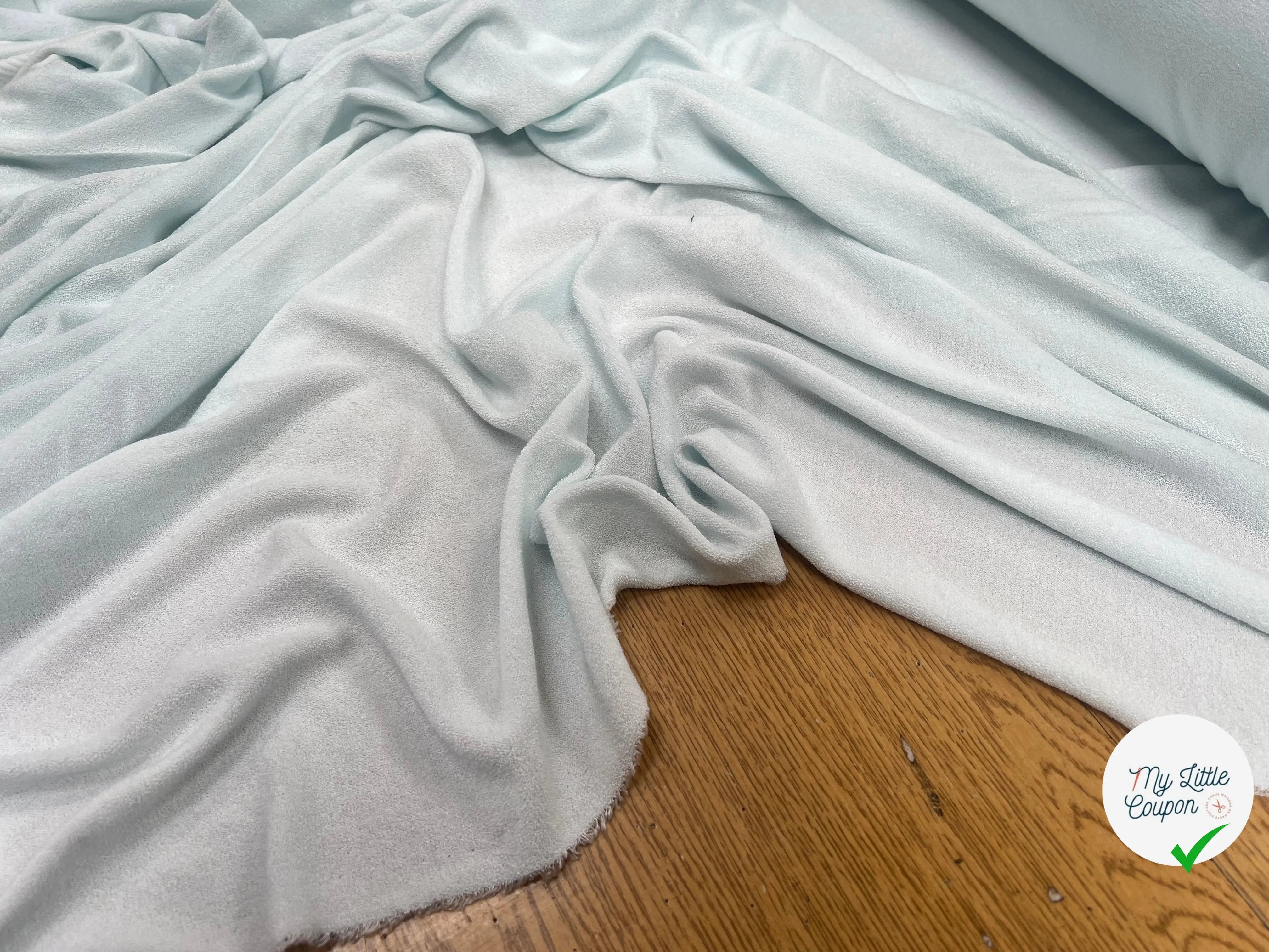 VELOURS ÉPONGE COTON BLEU MENTHE GLACE - My Little Coupon