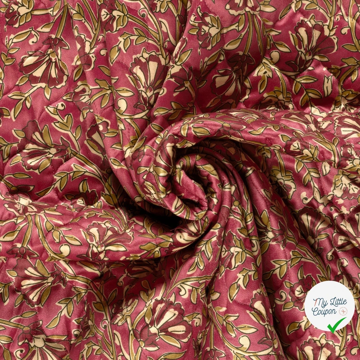 Velours fleurs fuchsia