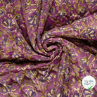 Velours fleurs pourpre