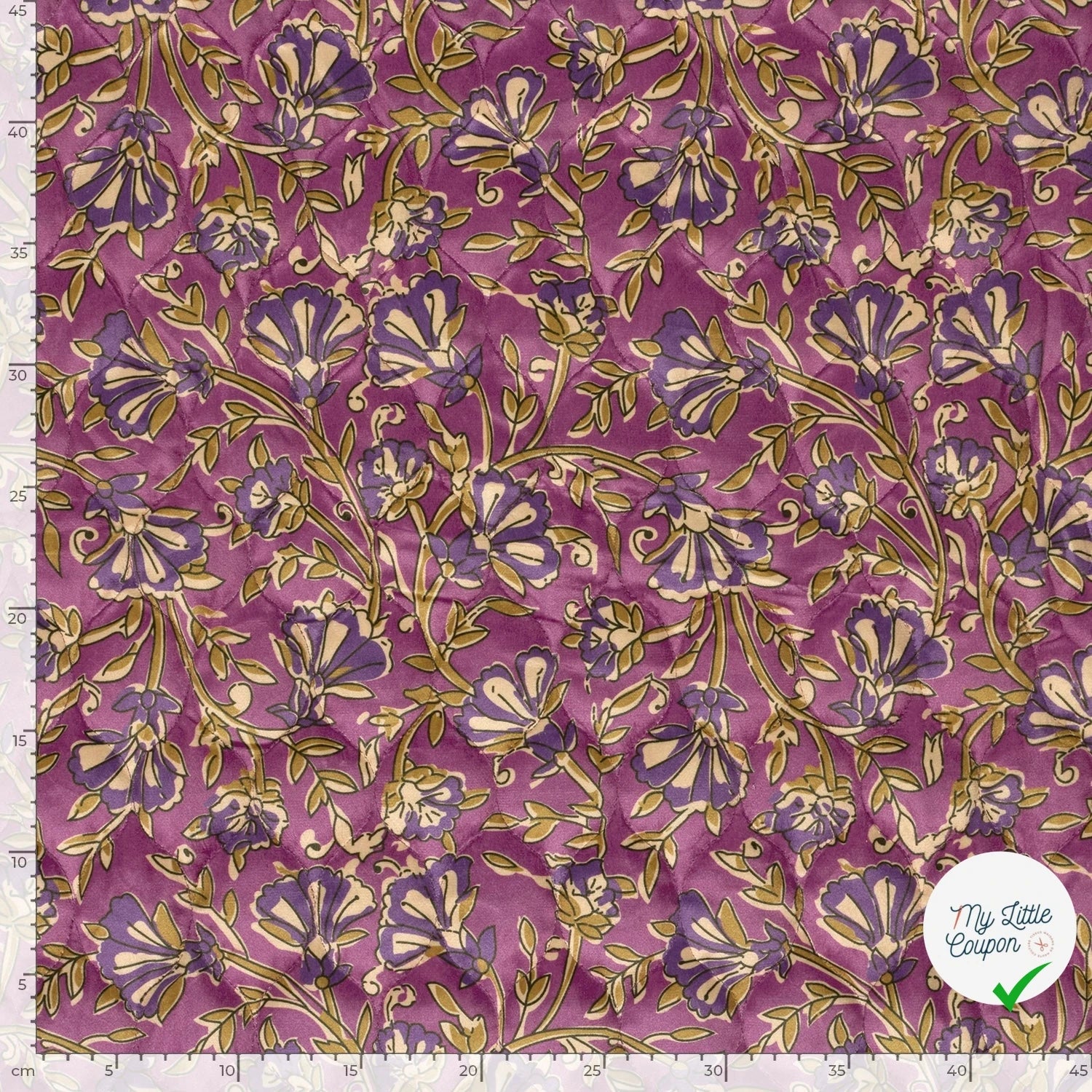 Velours fleurs pourpre