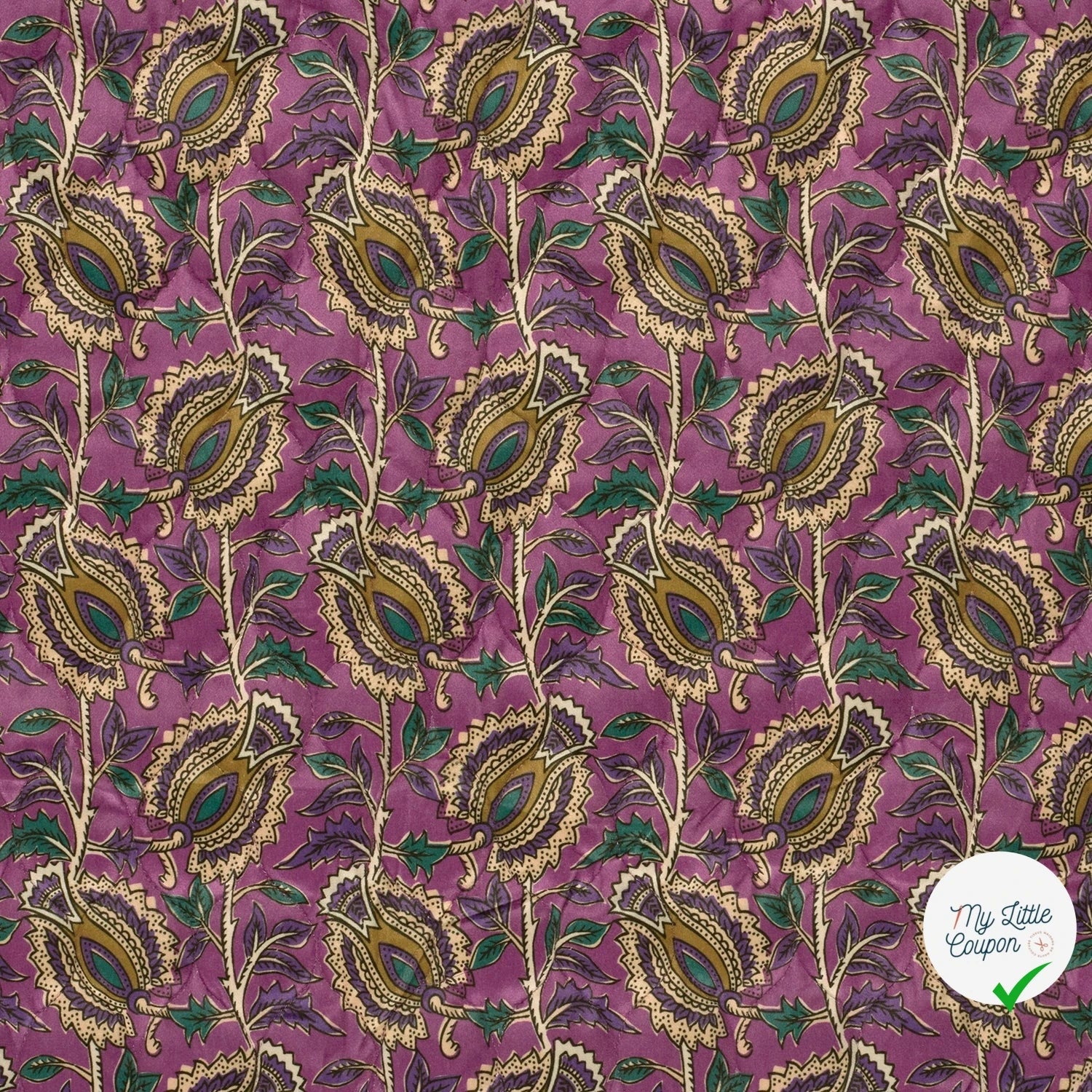 Velours fleurs pourpre