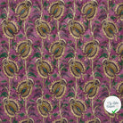 Velours fleurs pourpre